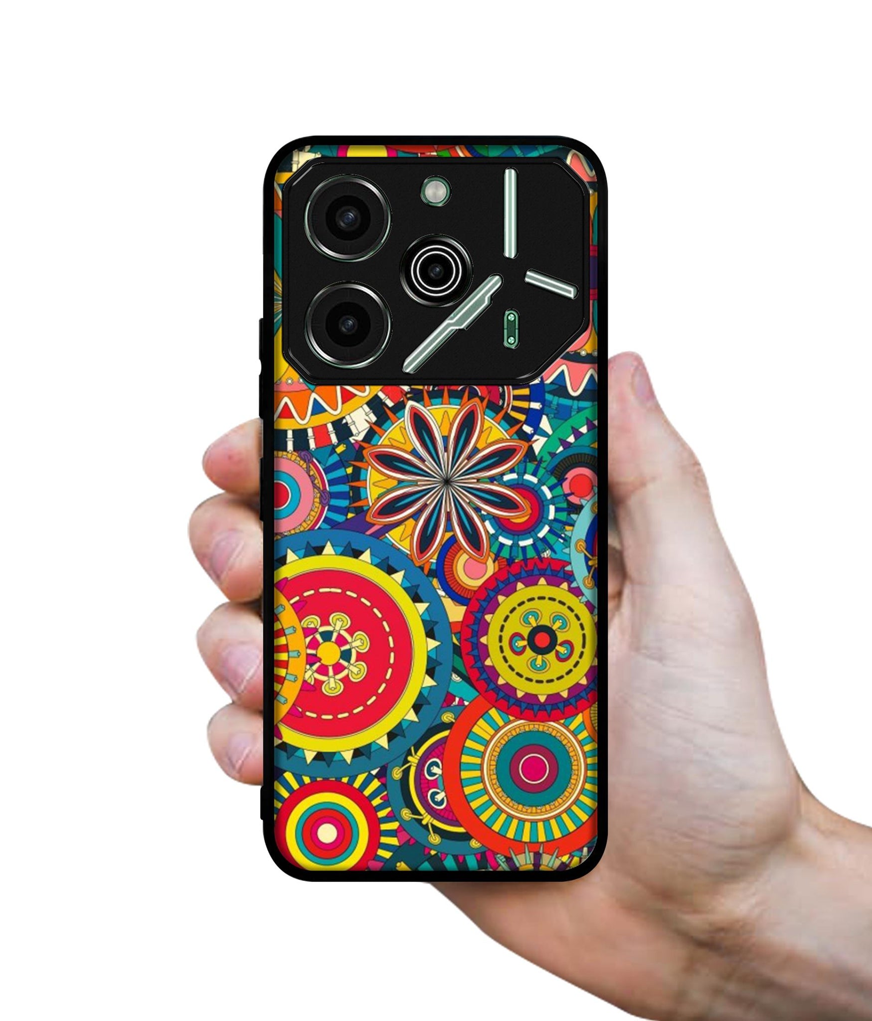 Ring Pattern Print Designer 2D Printed Back Case Cover for Tecno Pova 6 Pro 5G