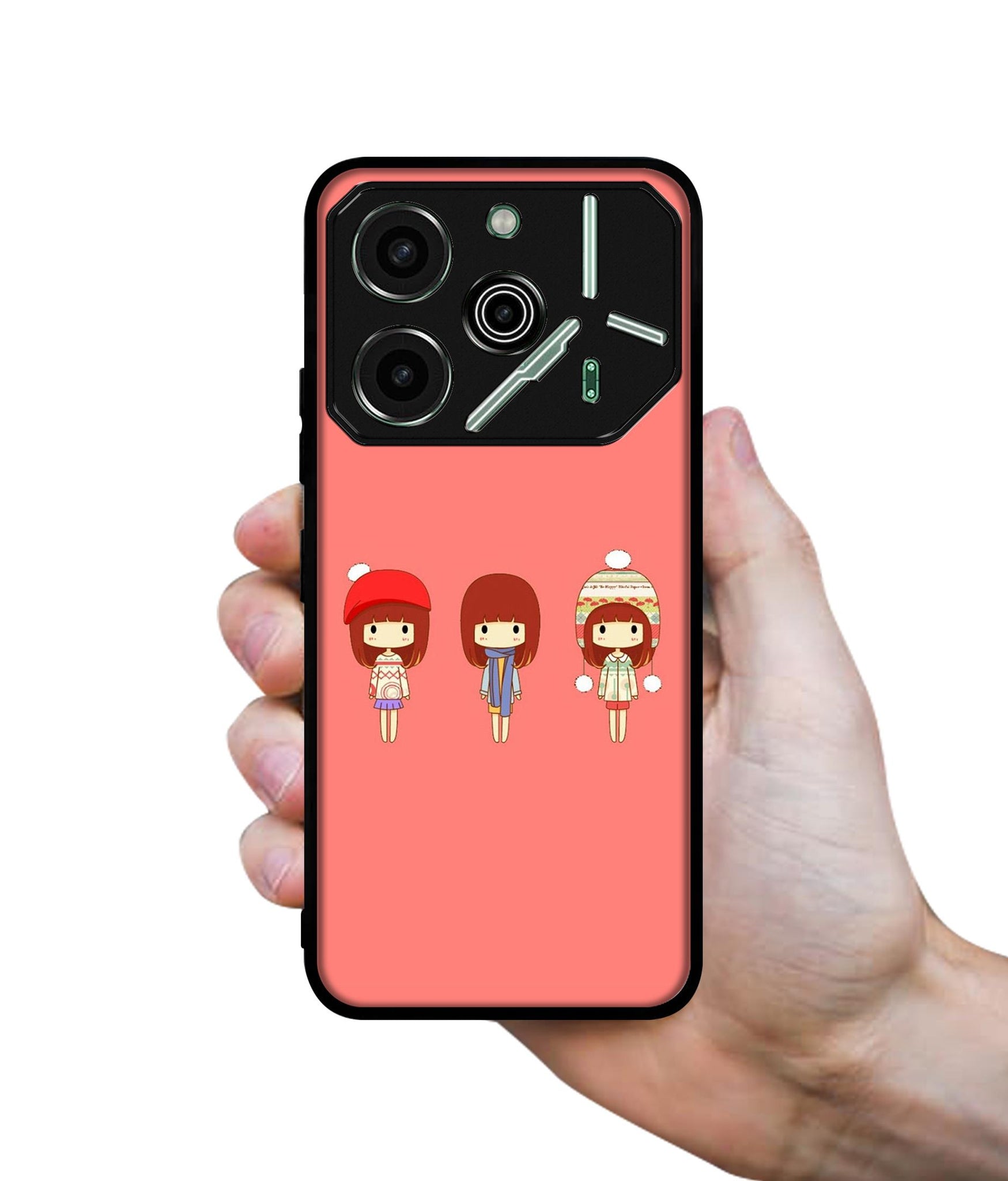 Cute Girls Designer 2D Printed Back Case Cover for Tecno Pova 6 Pro 5G