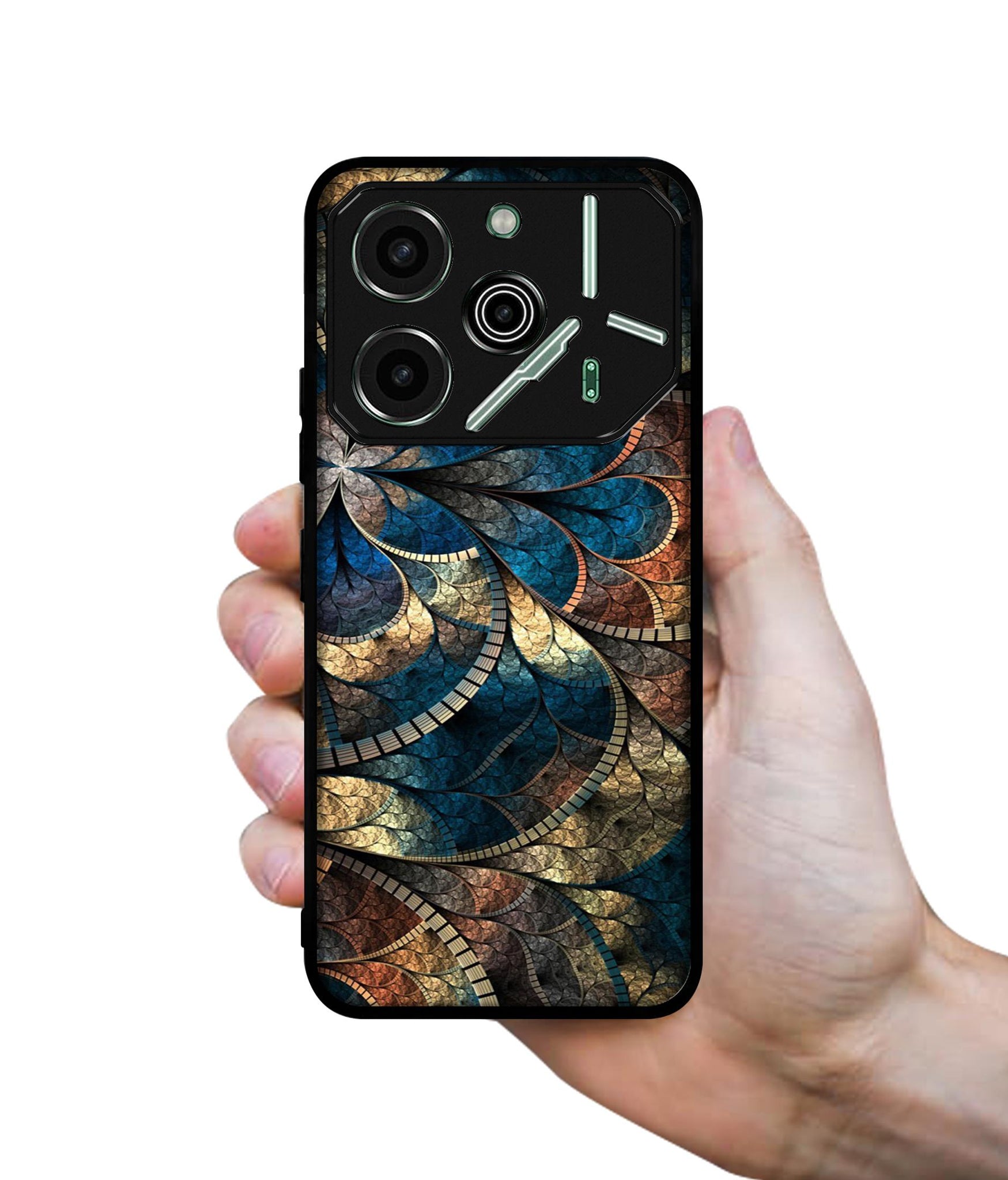 Fractional Pattern Designer 2D Printed Back Case Cover for Tecno Pova 6 Pro 5G