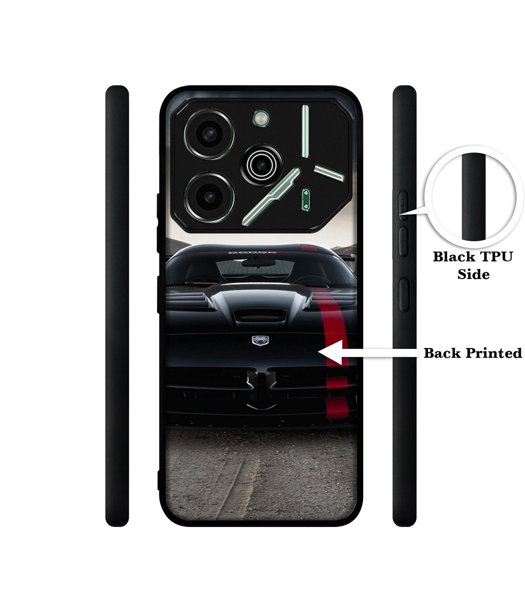 Sports Car Pattern Designer 2D Printed Back Case Cover for Tecno Pova 6 Pro 5G