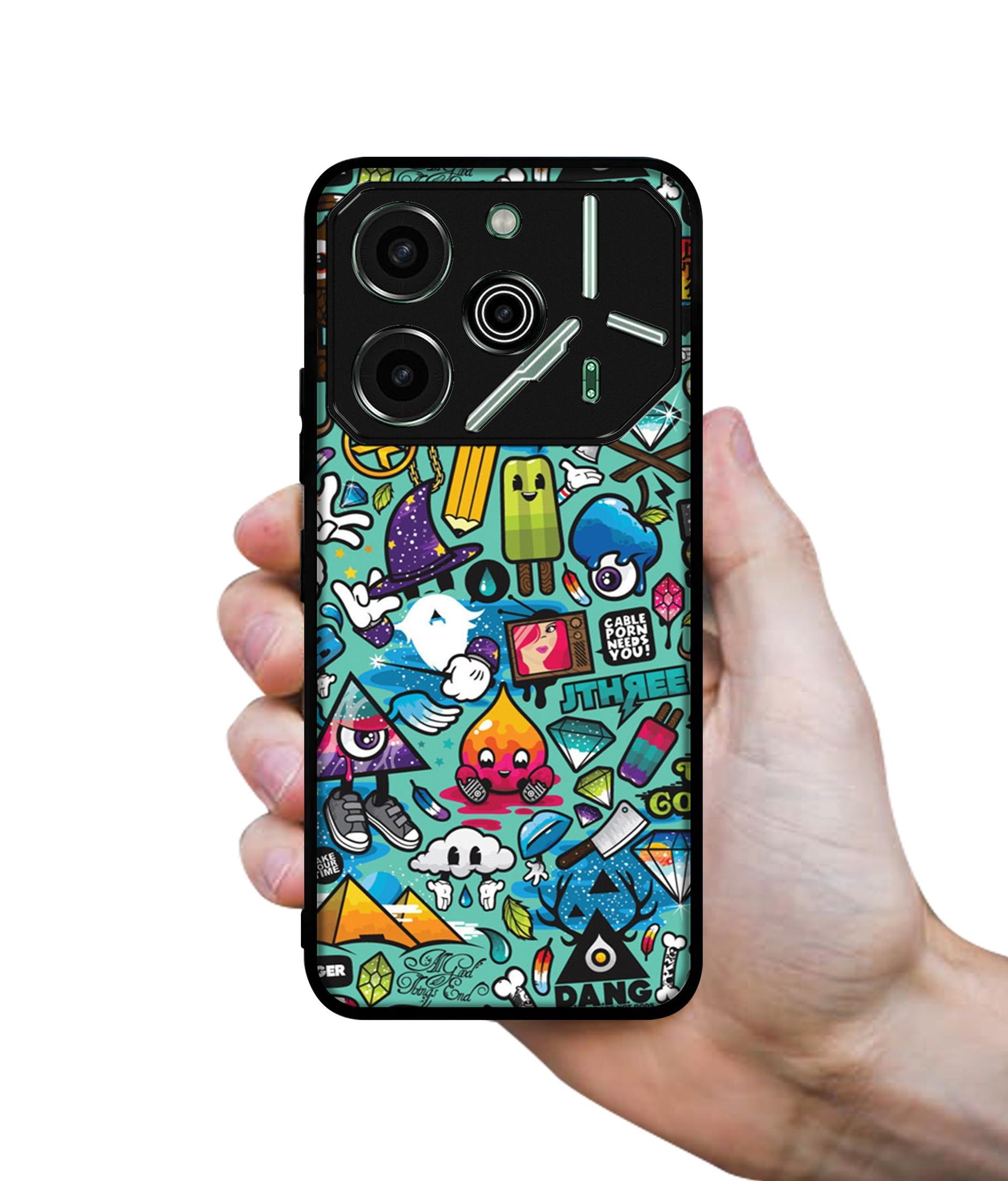 Crazy Designer 2D Printed Back Case Cover for Tecno Pova 6 Pro 5G