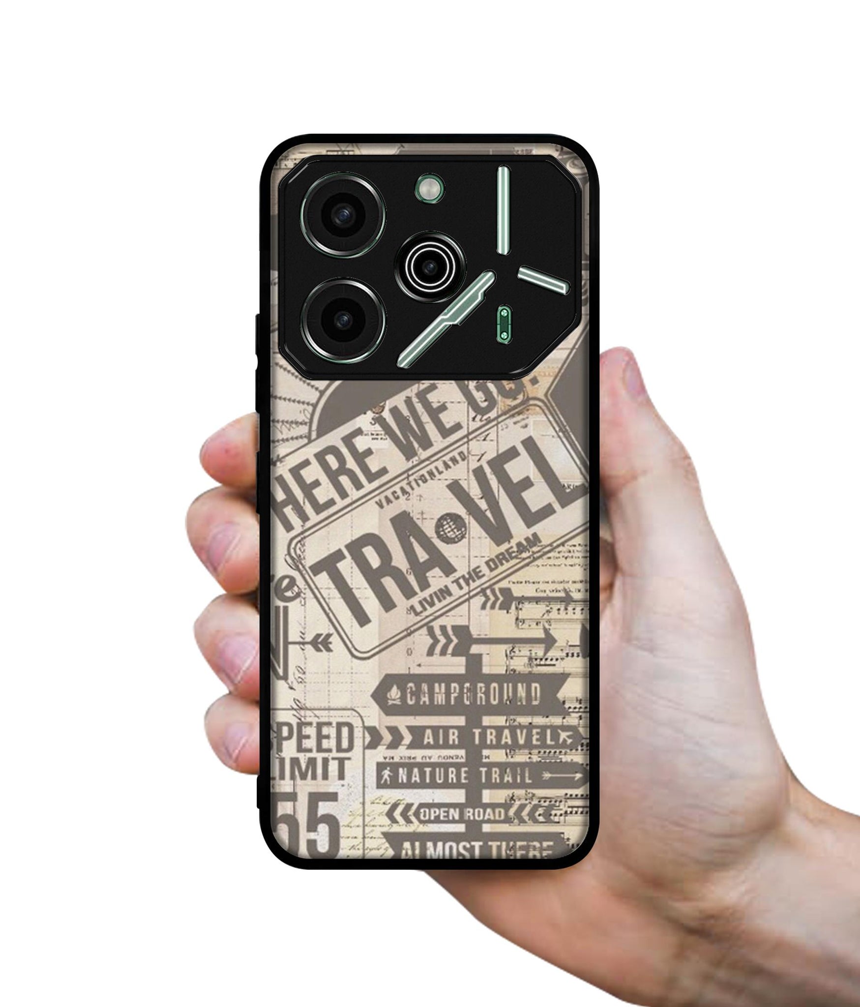 Travel Designer 2D Printed Back Case Cover for Tecno Pova 6 Pro 5G