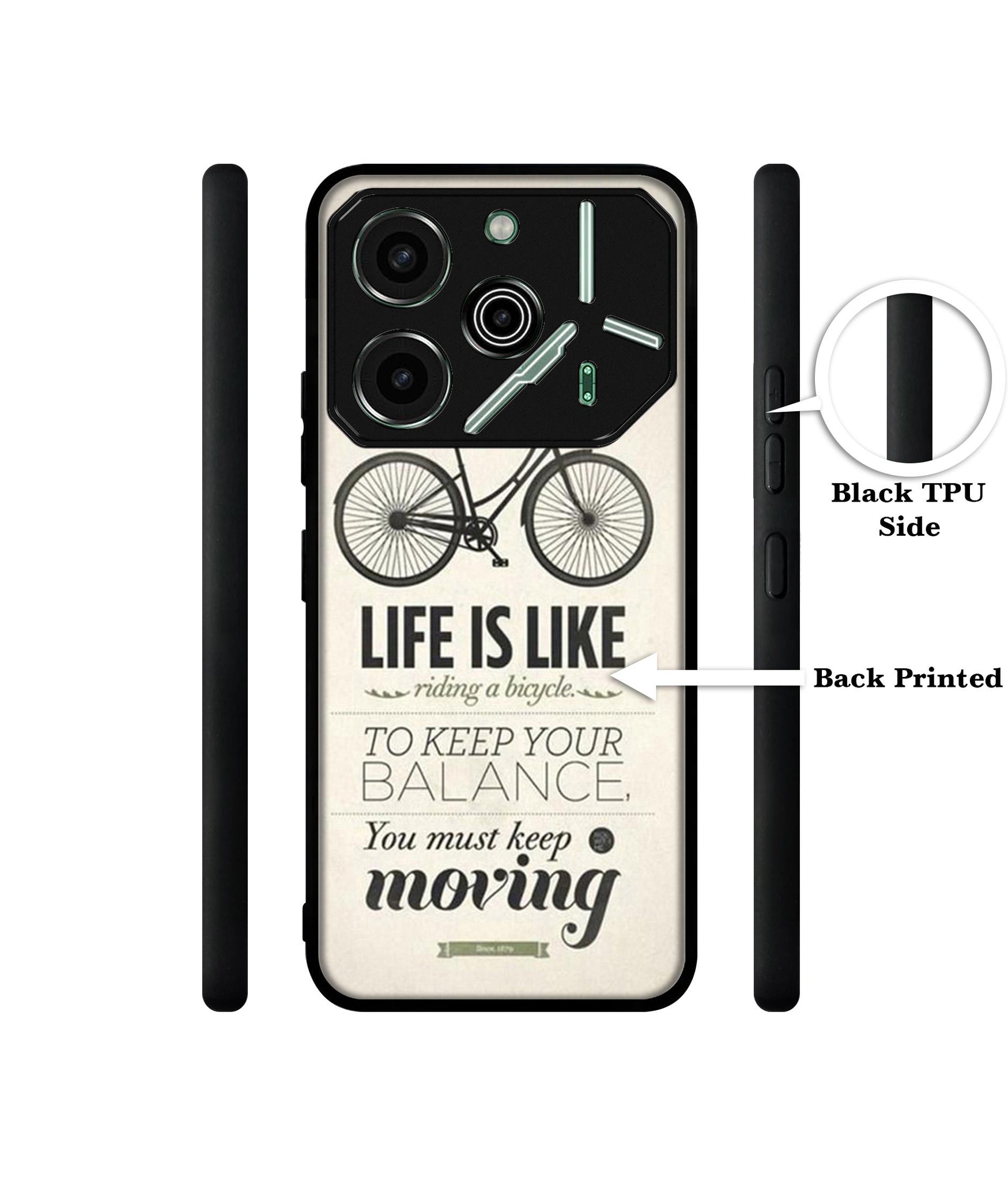 Life is Like Moving Designer 2D Printed Back Case Cover for Tecno Pova 6 Pro 5G