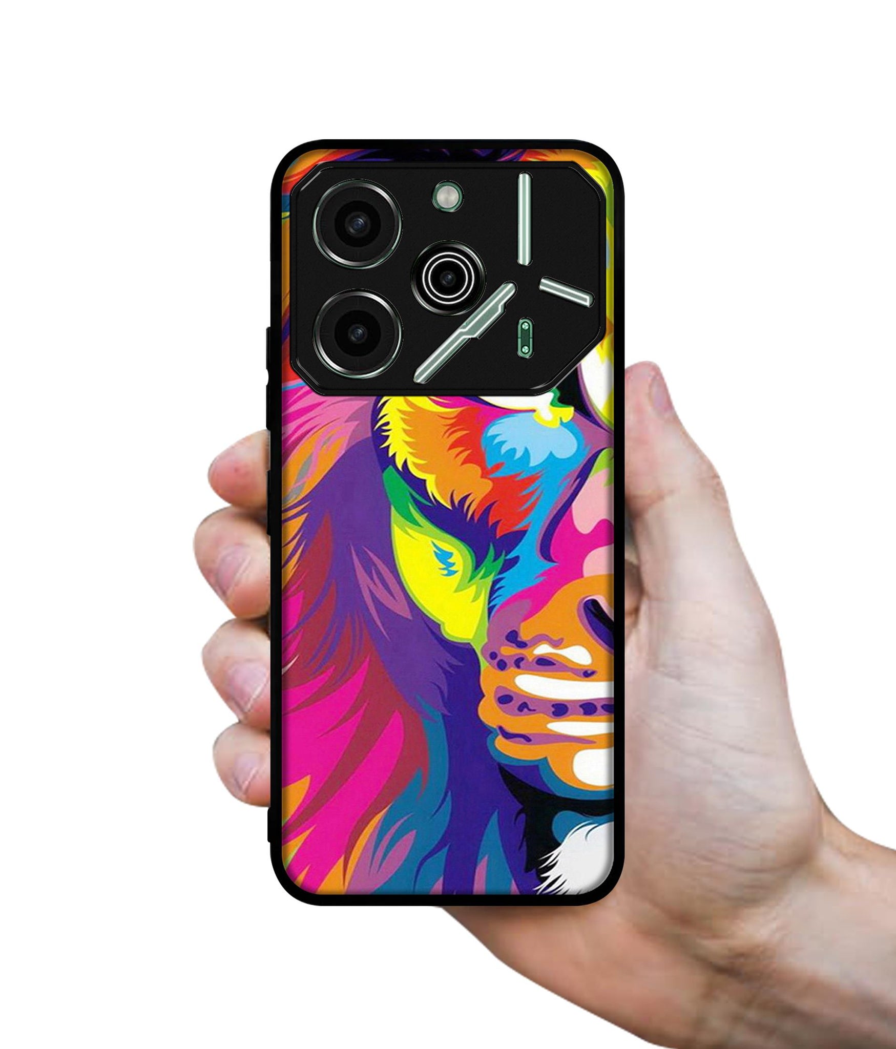 Lion Designer 2D Printed Back Case Cover for Tecno Pova 6 Pro 5G
