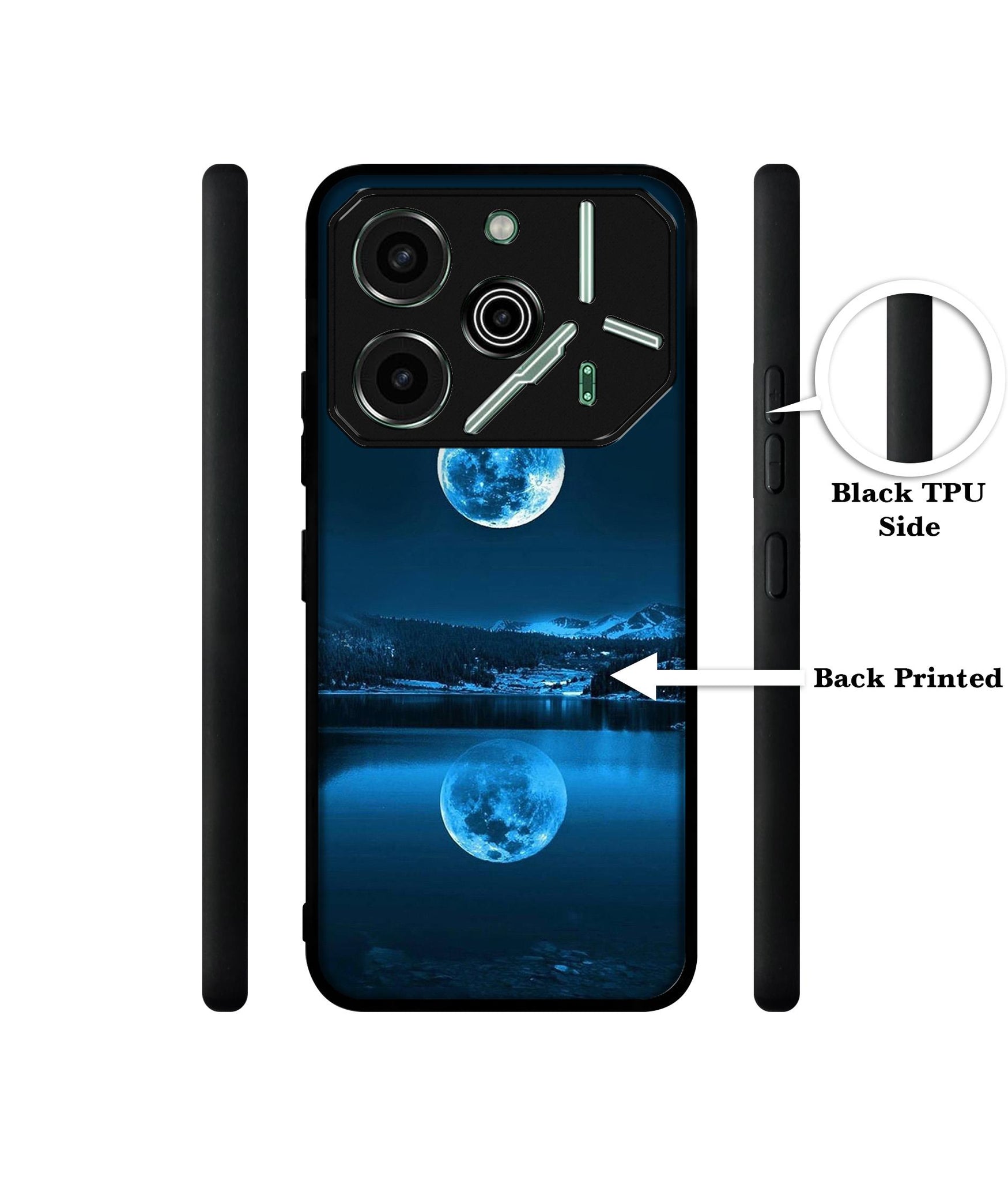 Moon Pattern Print Designer 2D Printed Back Case Cover for Tecno Pova 6 Pro 5G