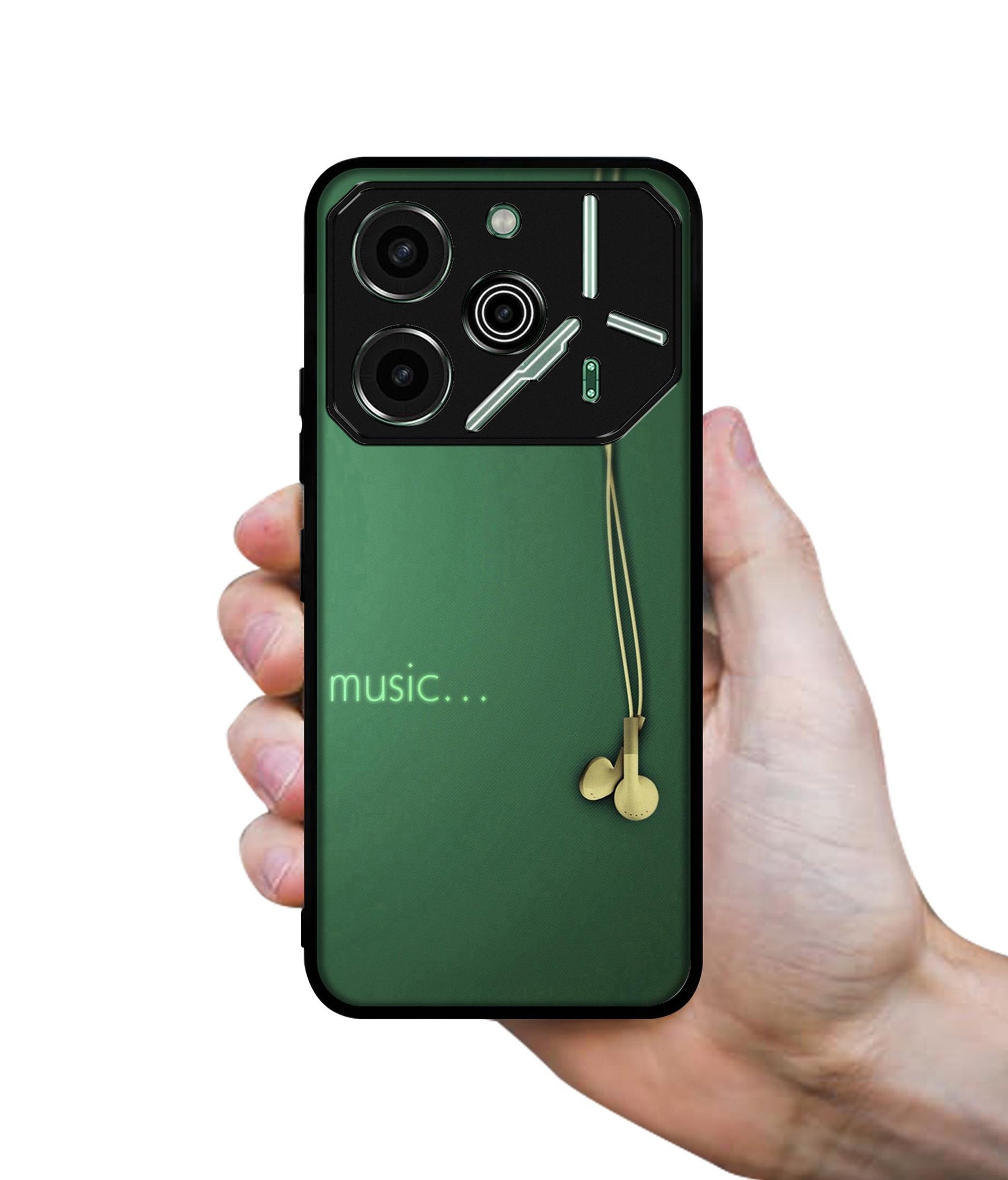 Headphone Music Designer 2D Printed Back Case Cover for Tecno Pova 6 Pro 5G