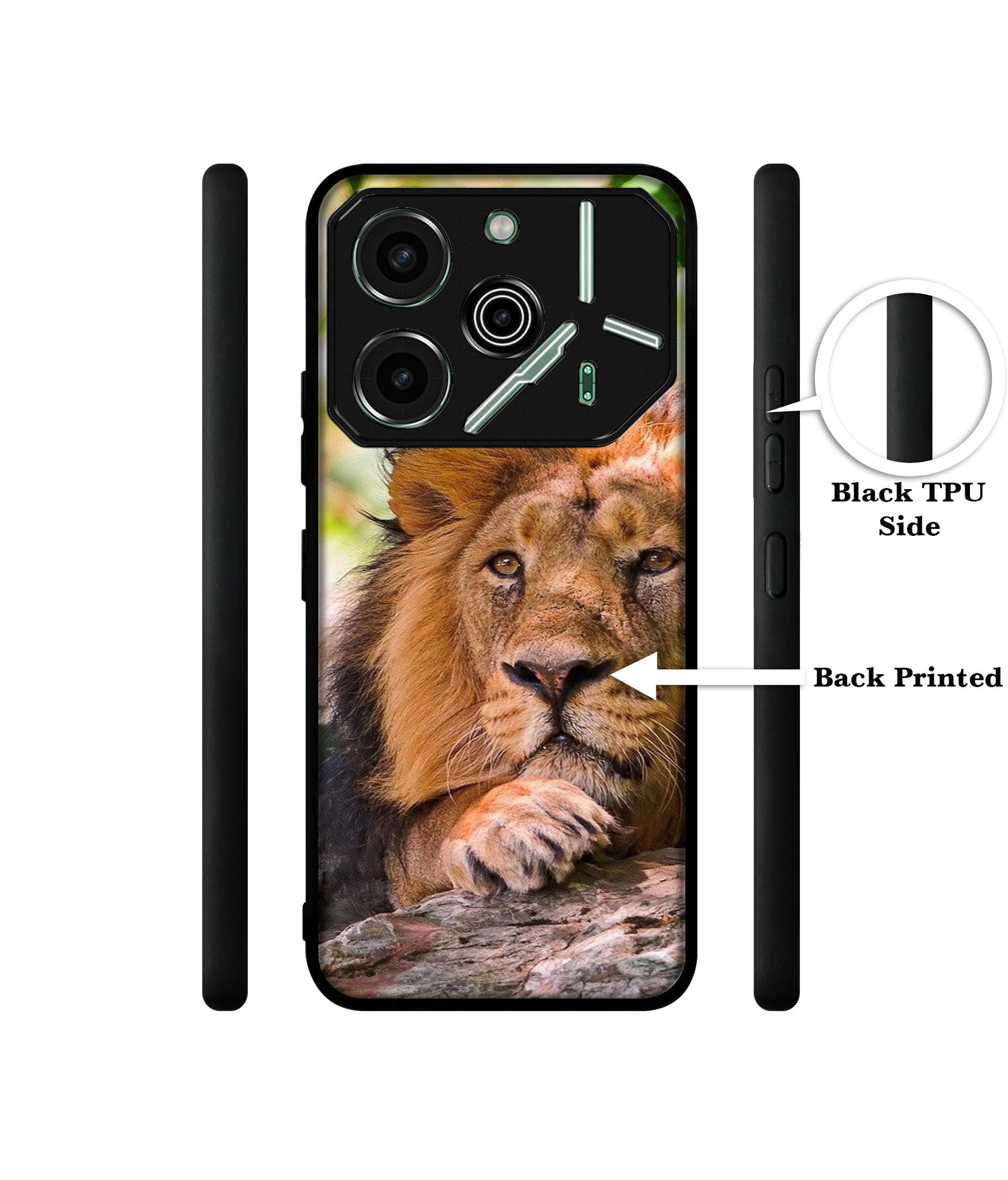 Tiger Pattern Print Designer 2D Printed Back Case Cover for Tecno Pova 6 Pro 5G