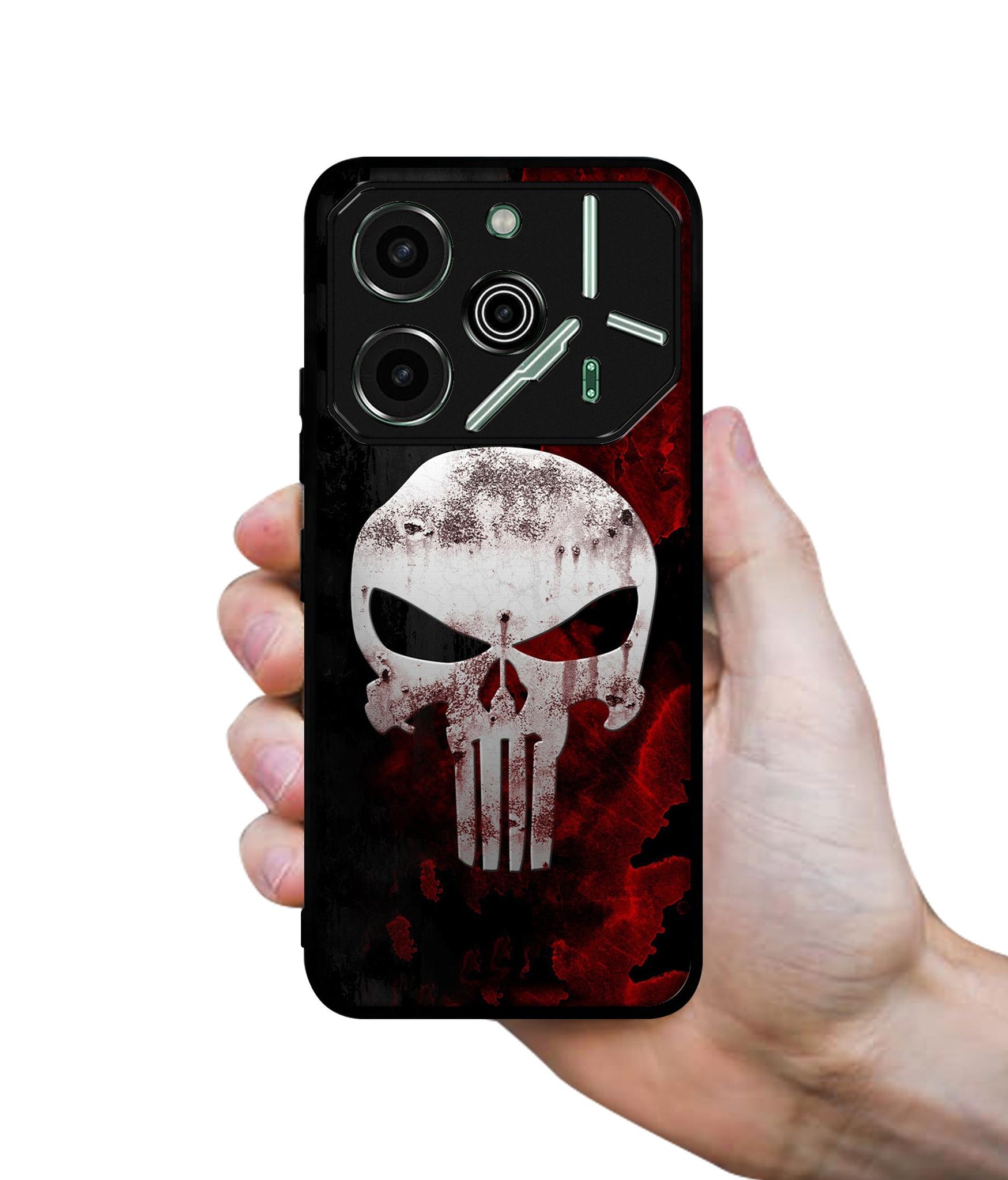 Punisher Skull Designer 2D Printed Back Case Cover for Tecno Pova 6 Pro 5G