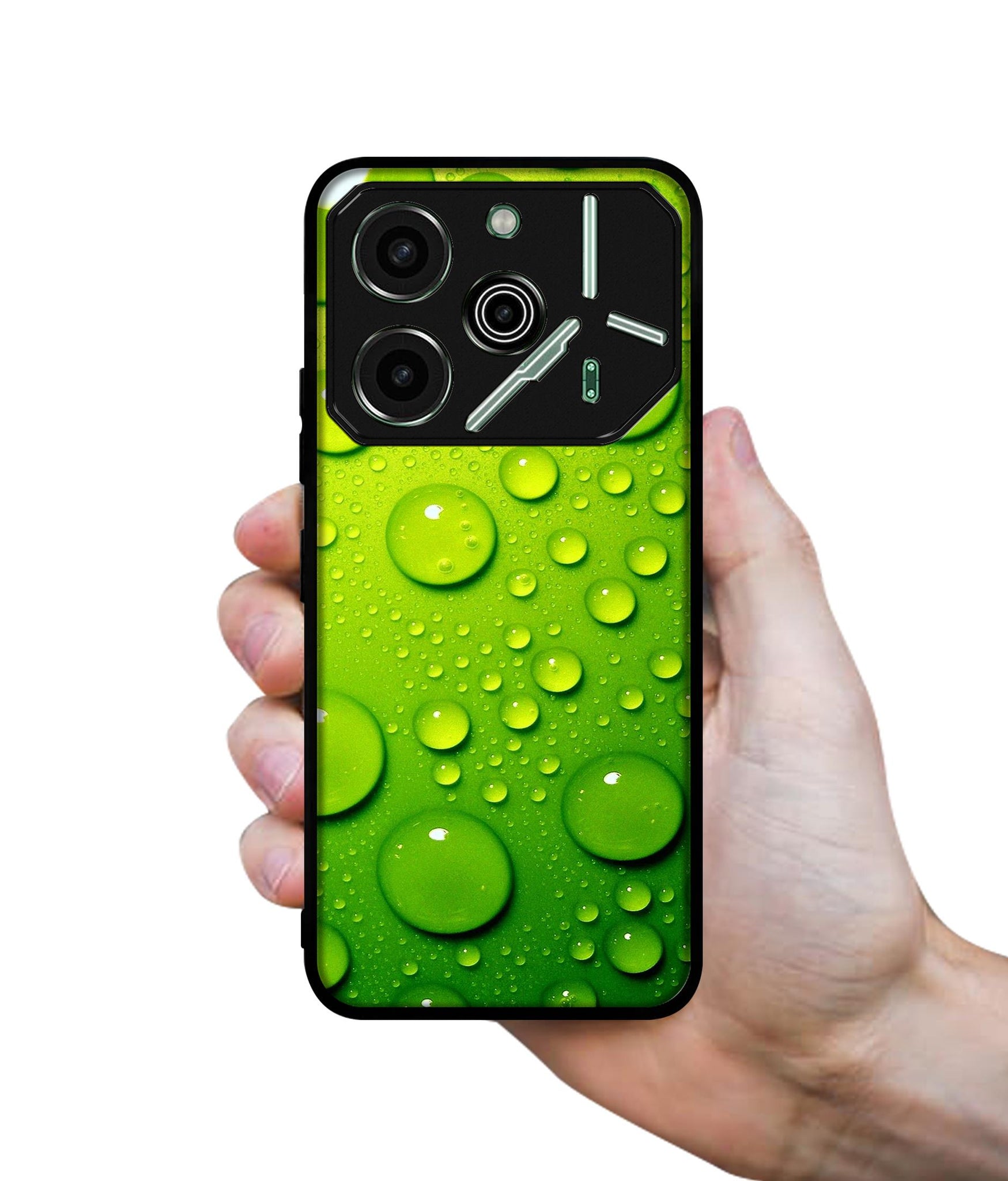 Green Bubbles Designer 2D Printed Back Case Cover for Tecno Pova 6 Pro 5G