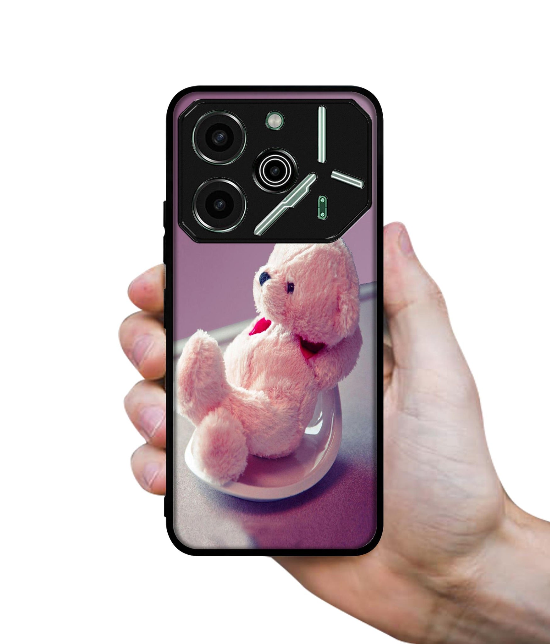 Cute Teddy Bear Designer 2D Printed Back Case Cover for Tecno Pova 6 Pro 5G