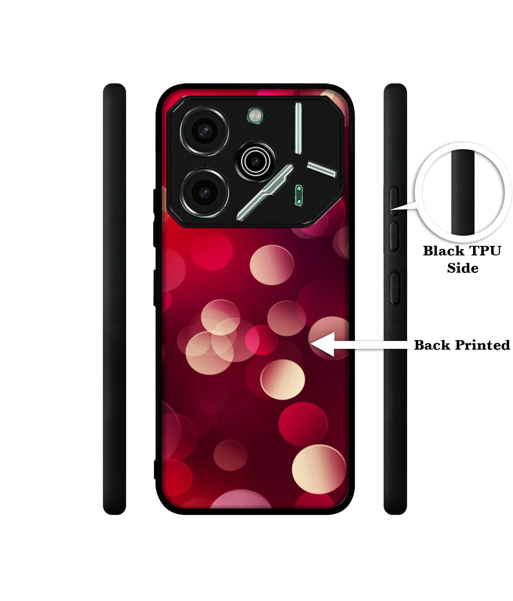 3D Circles Designer 2D Printed Back Case Cover for Tecno Pova 6 Pro 5G