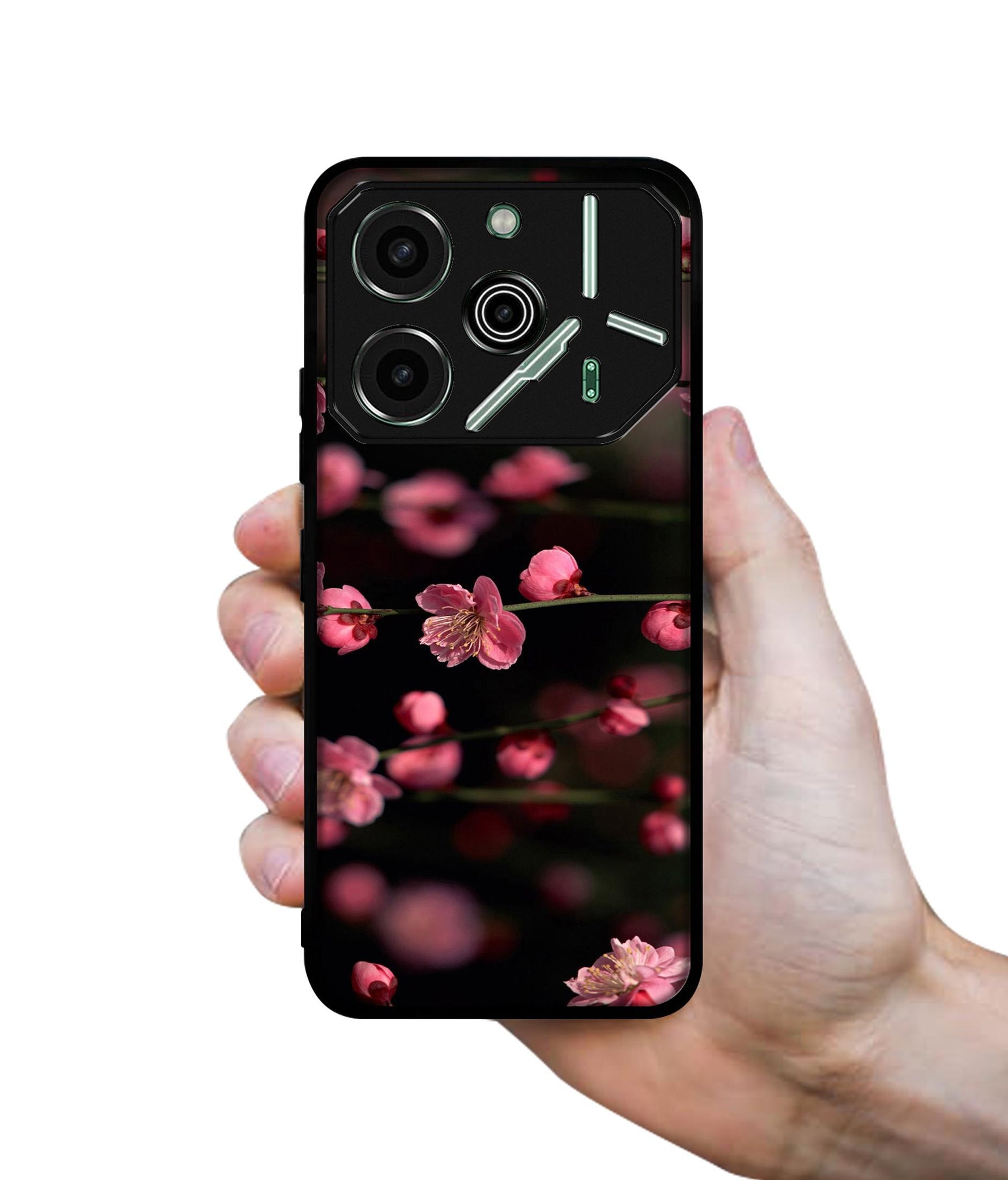 Pink Flowers Designer 2D Printed Back Case Cover for Tecno Pova 6 Pro 5G