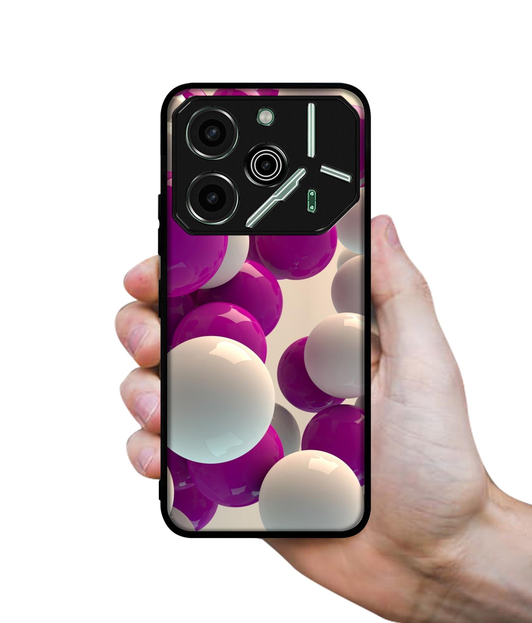 3D Balloons Designer 2D Printed Back Case Cover for Tecno Pova 6 Pro 5G