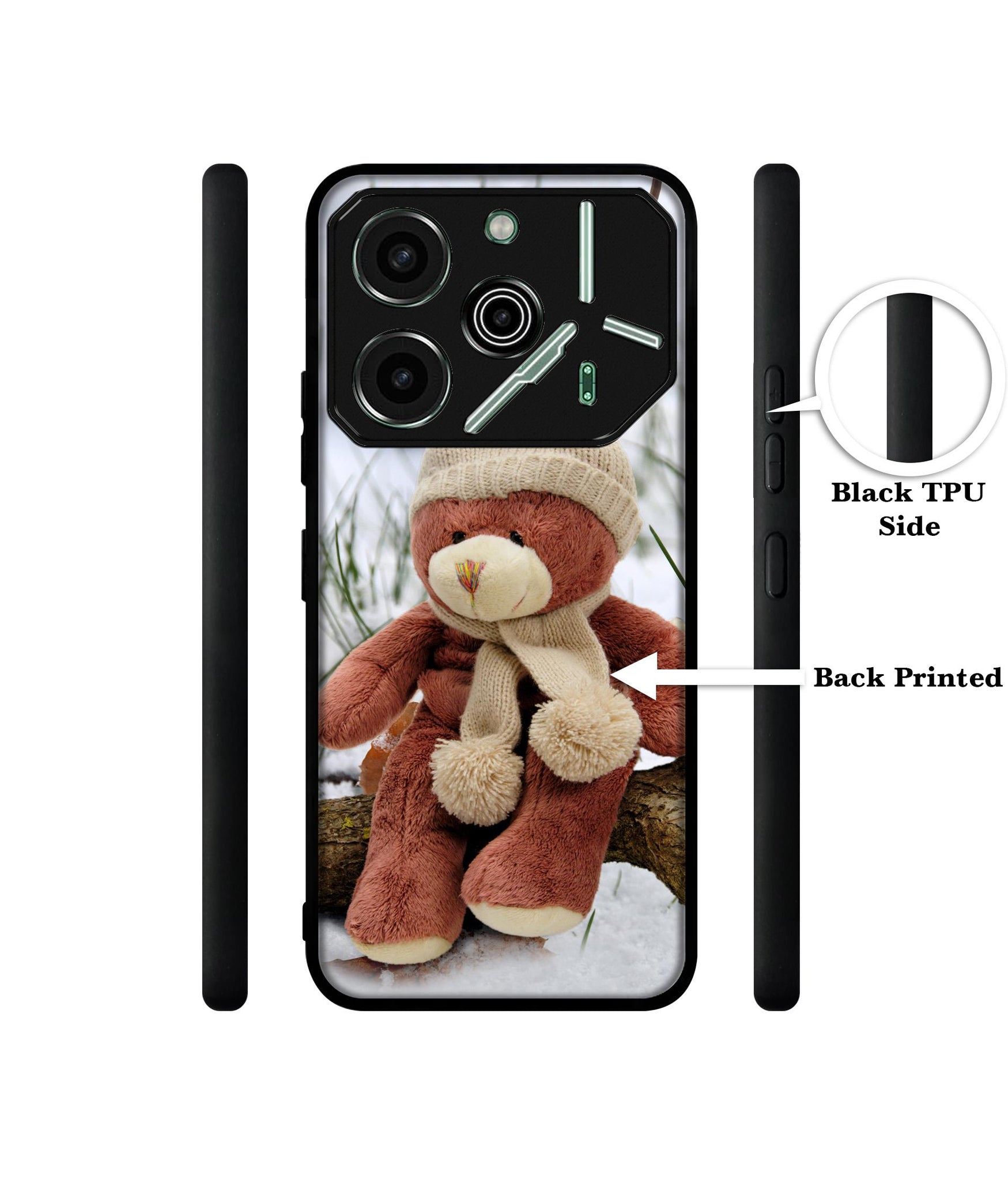 Woolen Bear Designer 2D Printed Back Case Cover for Tecno Pova 6 Pro 5G