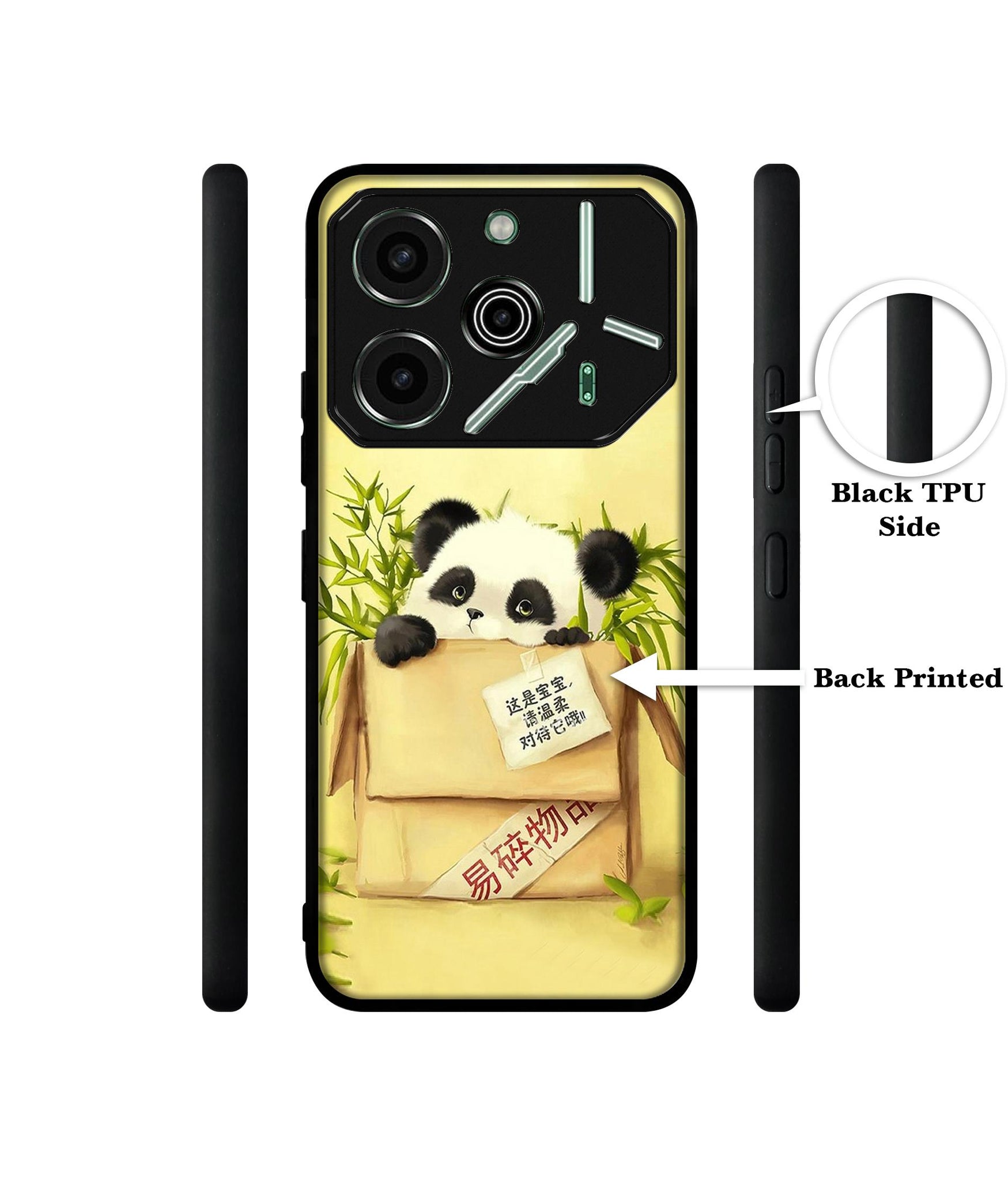 Panda In Box Designer 2D Printed Back Case Cover for Tecno Pova 6 Pro 5G