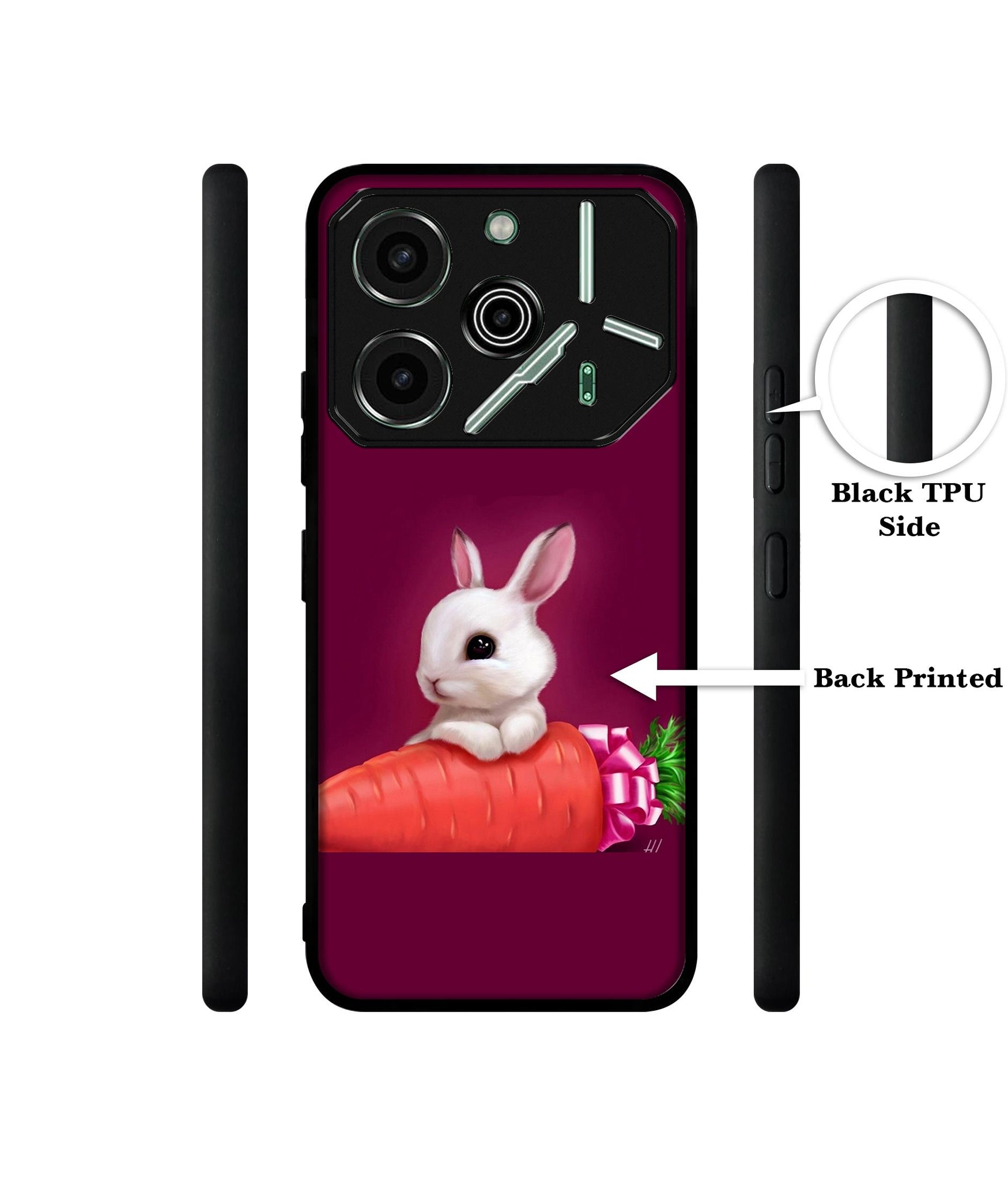 Bunny With Carrot Designer 2D Printed Back Case Cover for Tecno Pova 6 Pro 5G