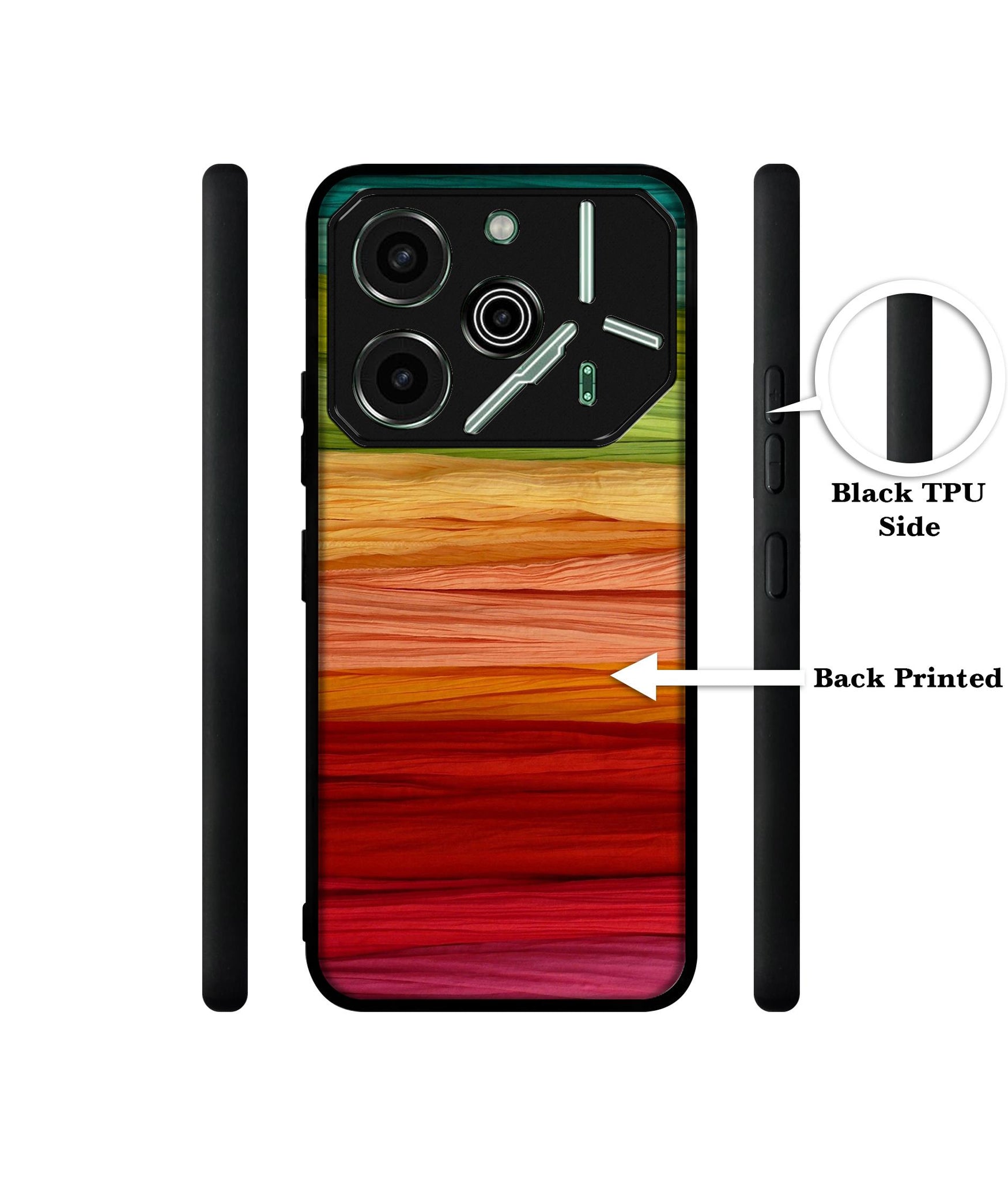 Colorful Thread Designer 2D Printed Back Case Cover for Tecno Pova 6 Pro 5G