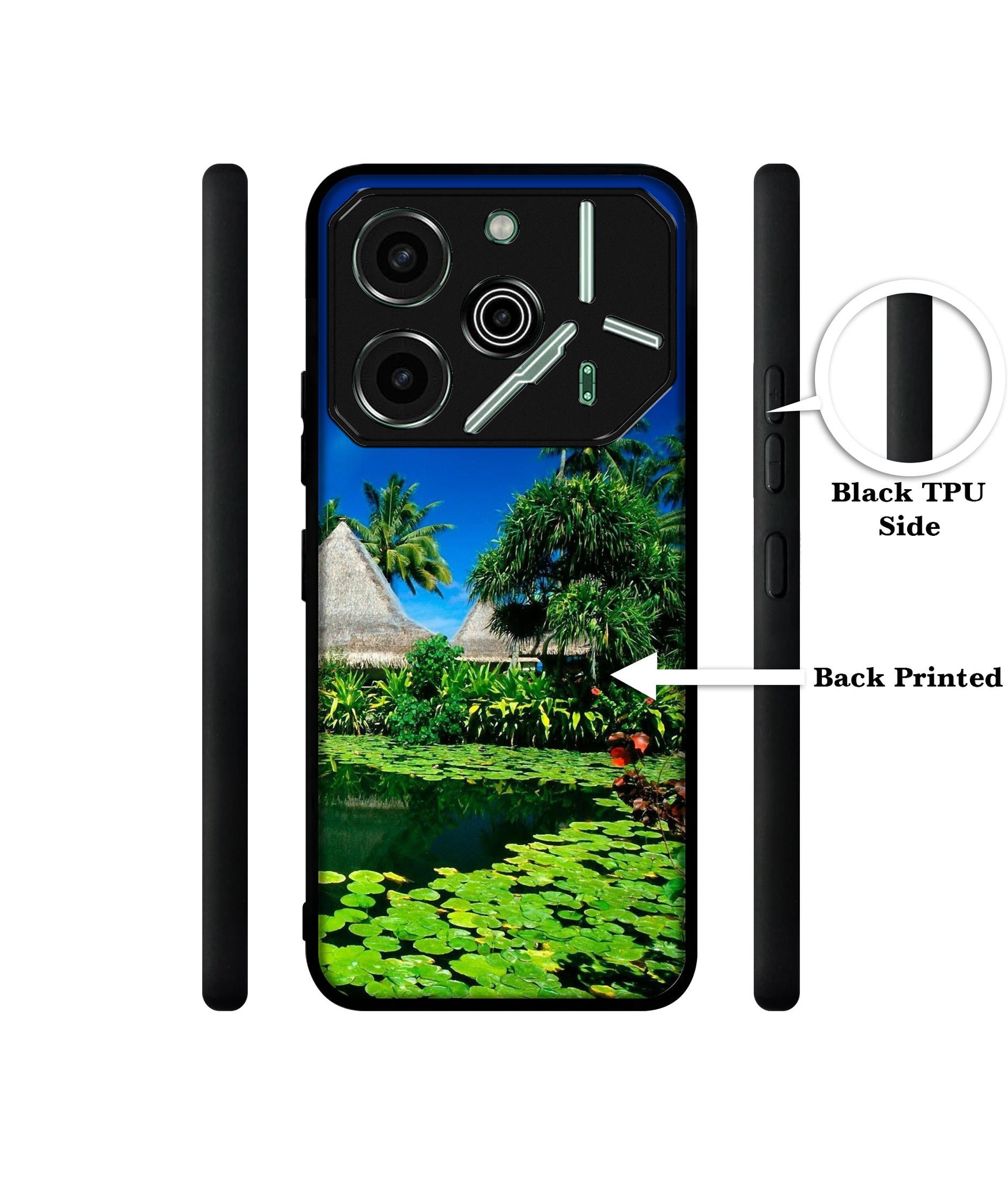 Tropics Water Designer 2D Printed Back Case Cover for Tecno Pova 6 Pro 5G