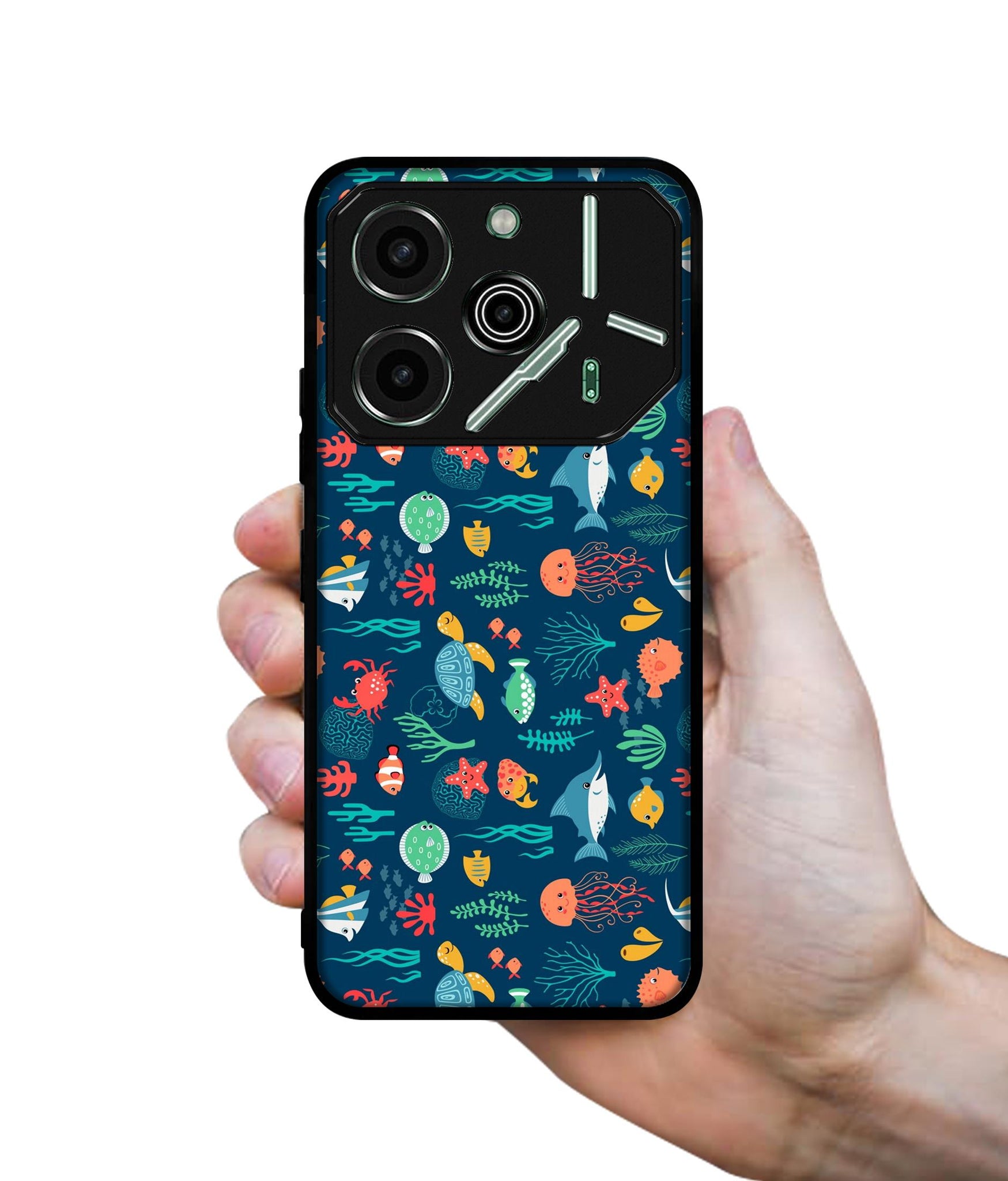 Aquarium Texture Designer 2D Printed Back Case Cover for Tecno Pova 6 Pro 5G