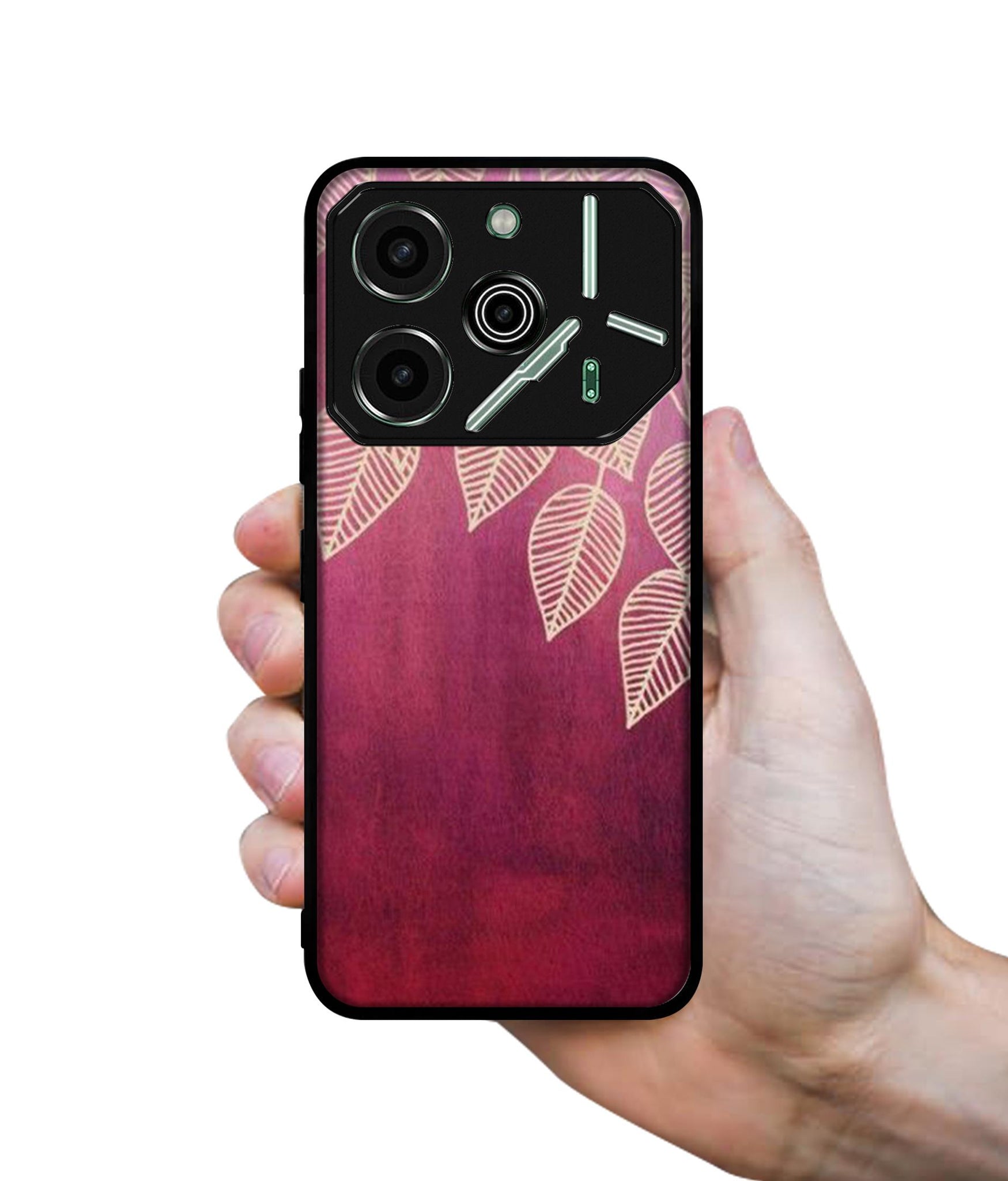 Leaf Pattern Designer 2D Printed Back Case Cover for Tecno Pova 6 Pro 5G
