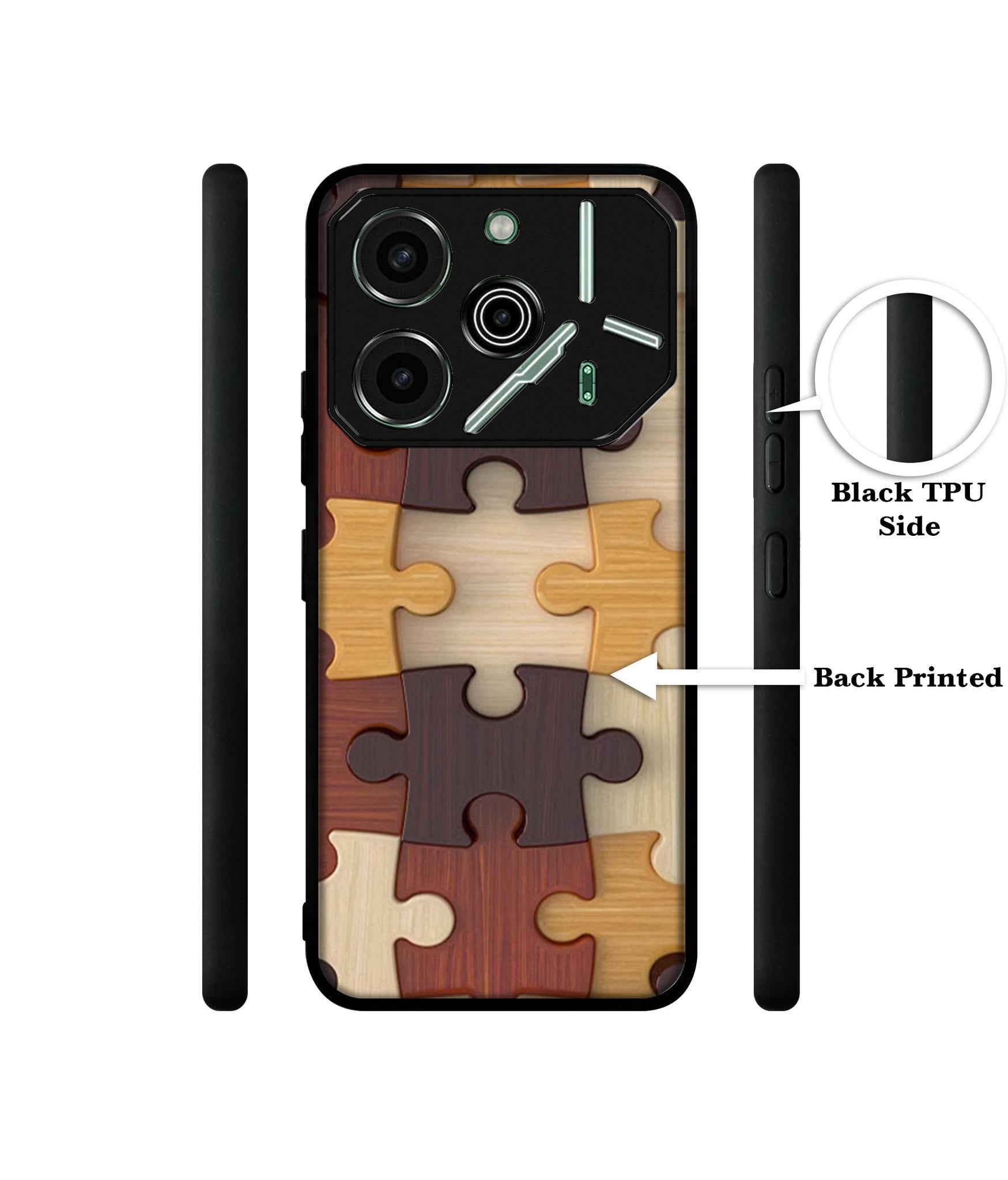 Puzzle Pattern Designer 2D Printed Back Case Cover for Tecno Pova 6 Pro 5G