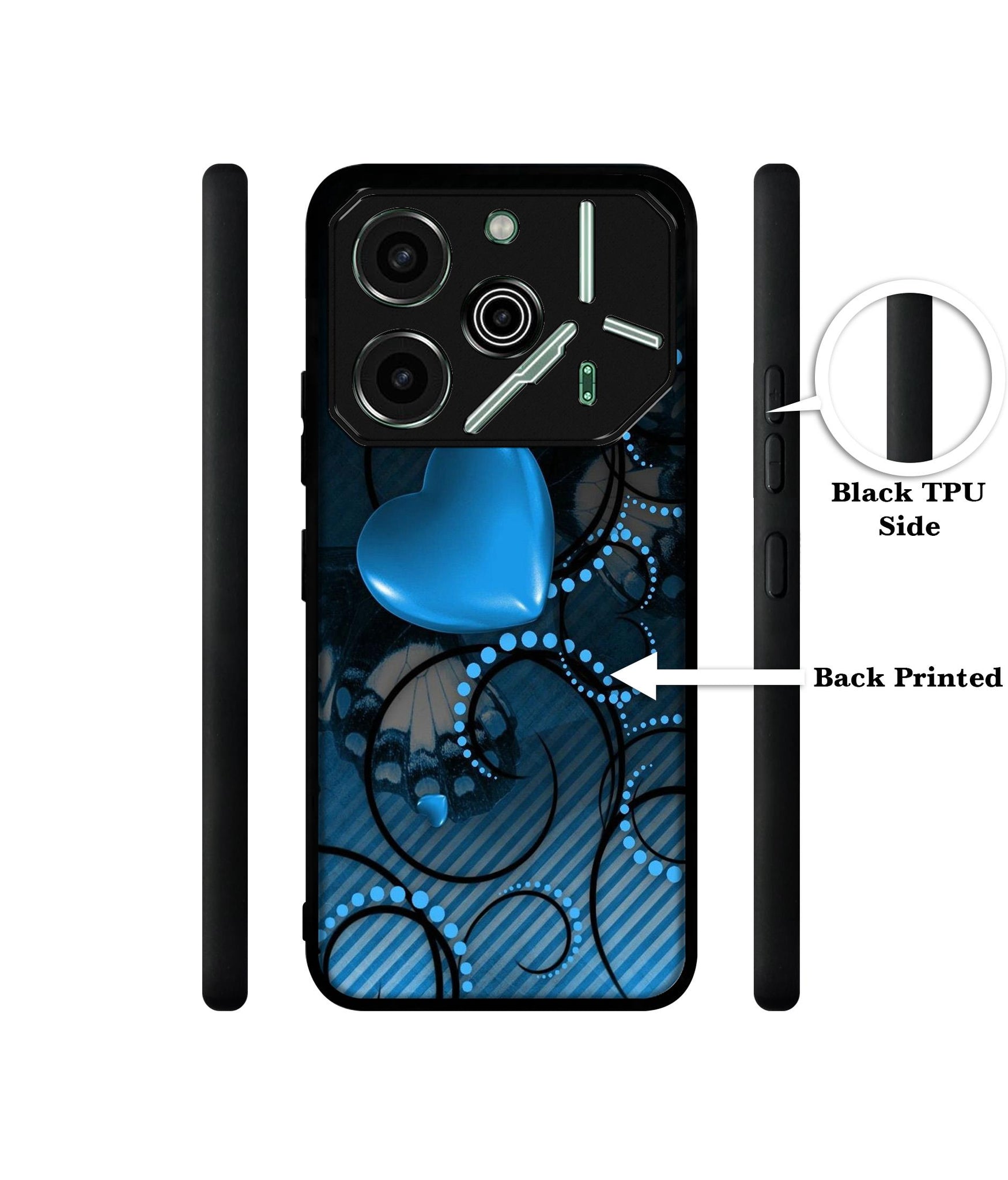 Hart Designer 2D Printed Back Case Cover for Tecno Pova 6 Pro 5G