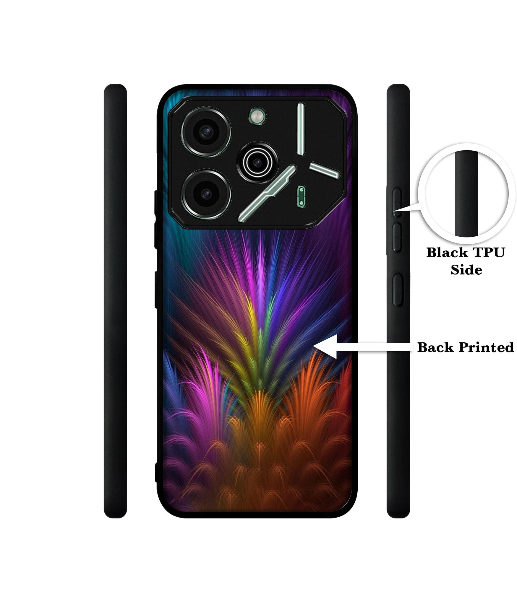 Multicoloured Designer 2D Printed Back Case Cover for Tecno Pova 6 Pro 5G