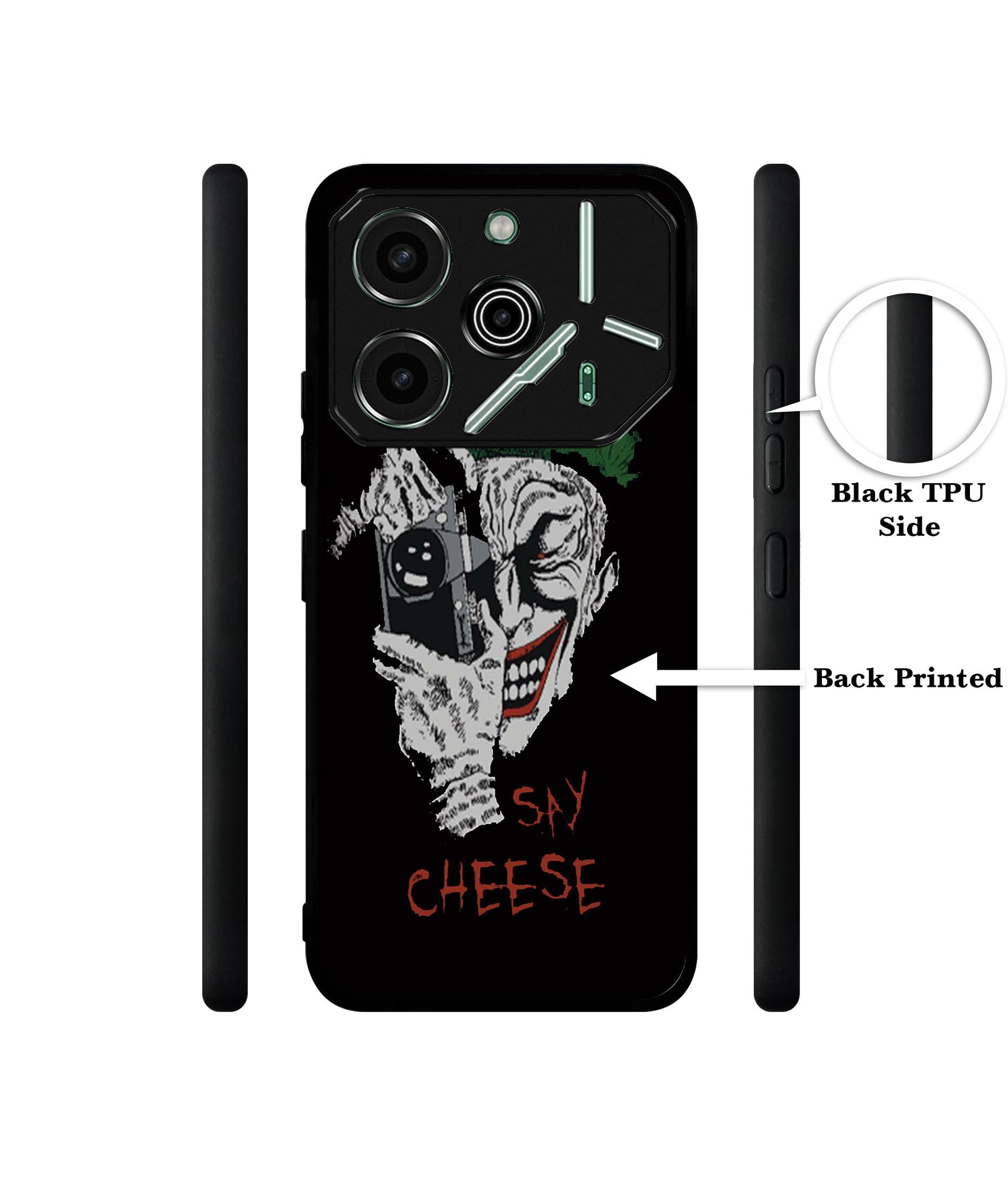 Joker Say Cheese Designer 2D Printed Back Case Cover for Tecno Pova 6 Pro 5G