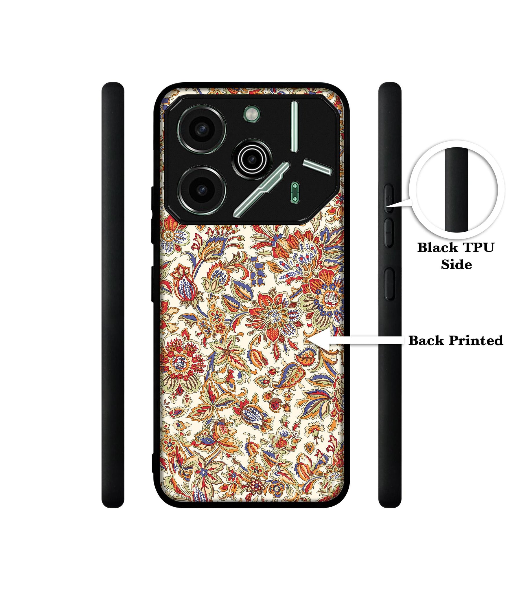 Floral Designer 2D Printed Back Case Cover for Tecno Pova 6 Pro 5G