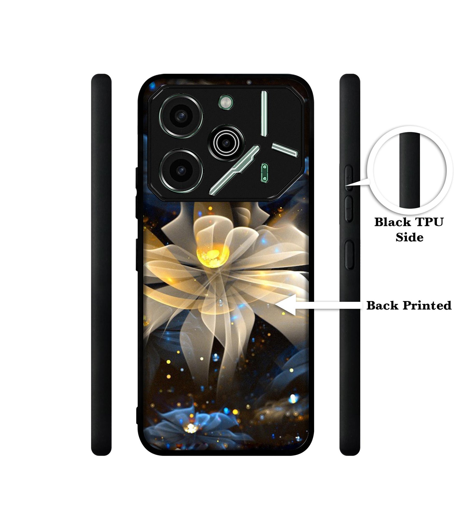 Art Flower Designer 2D Printed Back Case Cover for Tecno Pova 6 Pro 5G