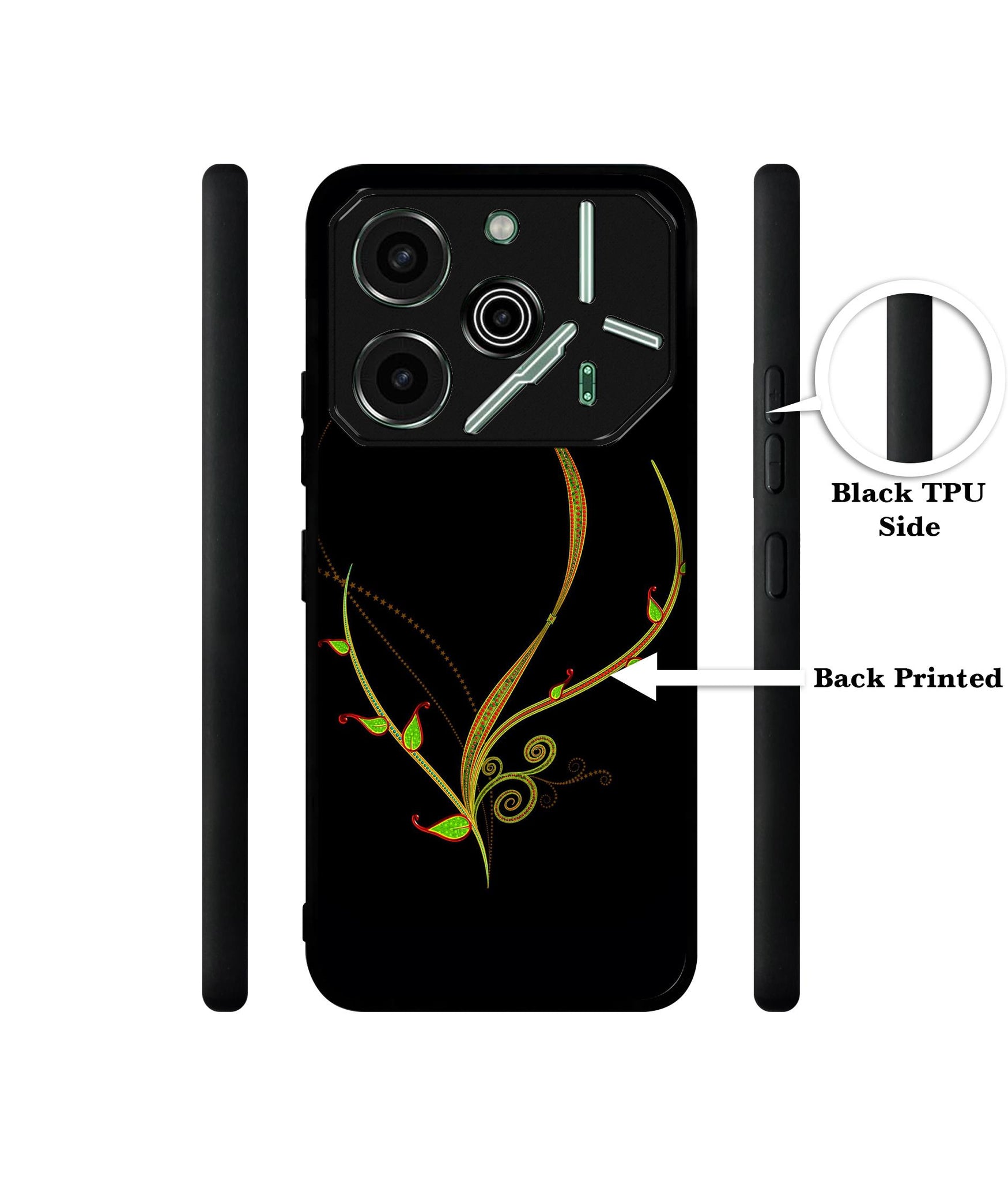 Yellow Pattern Designer 2D Printed Back Case Cover for Tecno Pova 6 Pro 5G