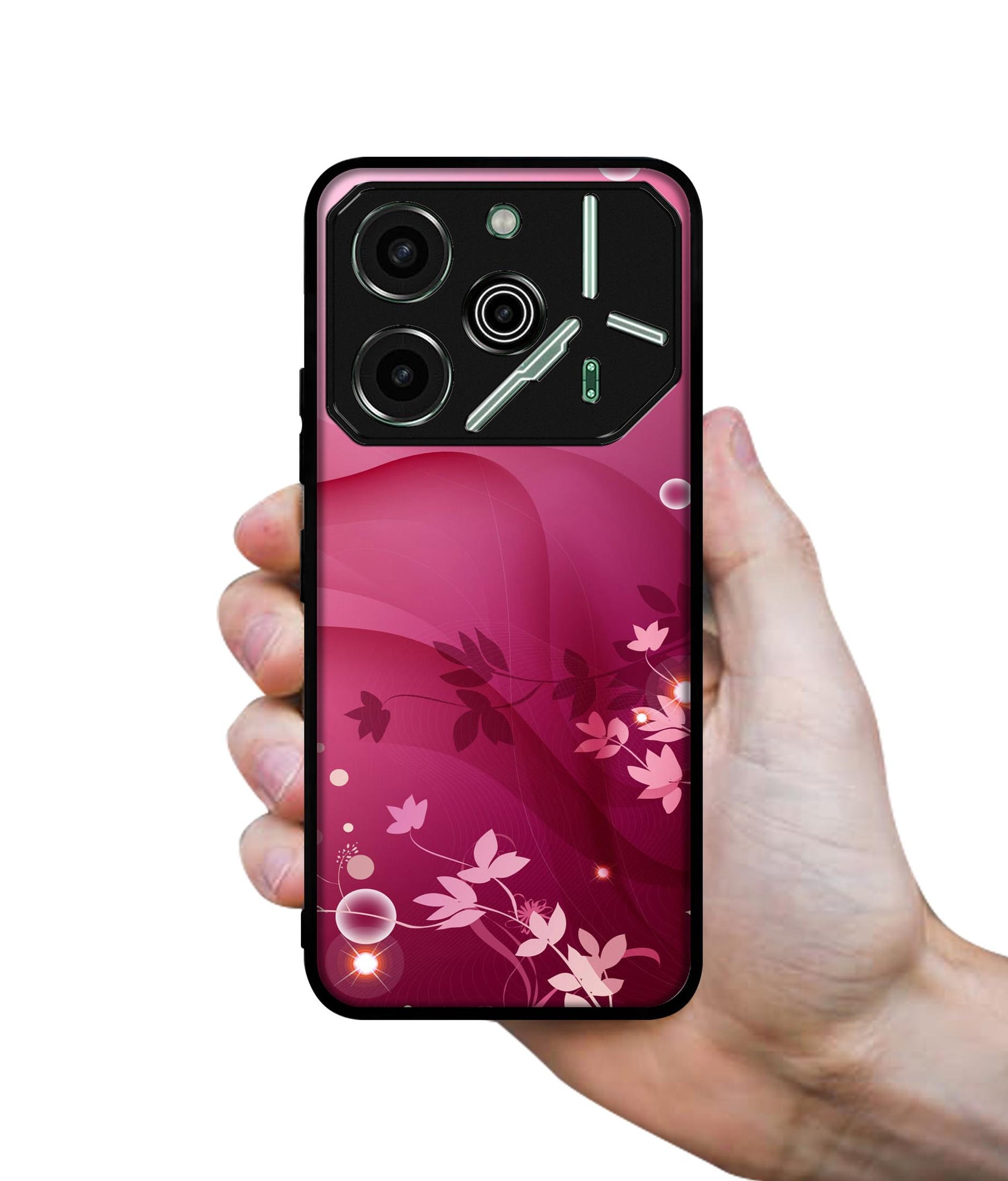 Pink Abstract Designer 2D Printed Back Case Cover for Tecno Pova 6 Pro 5G