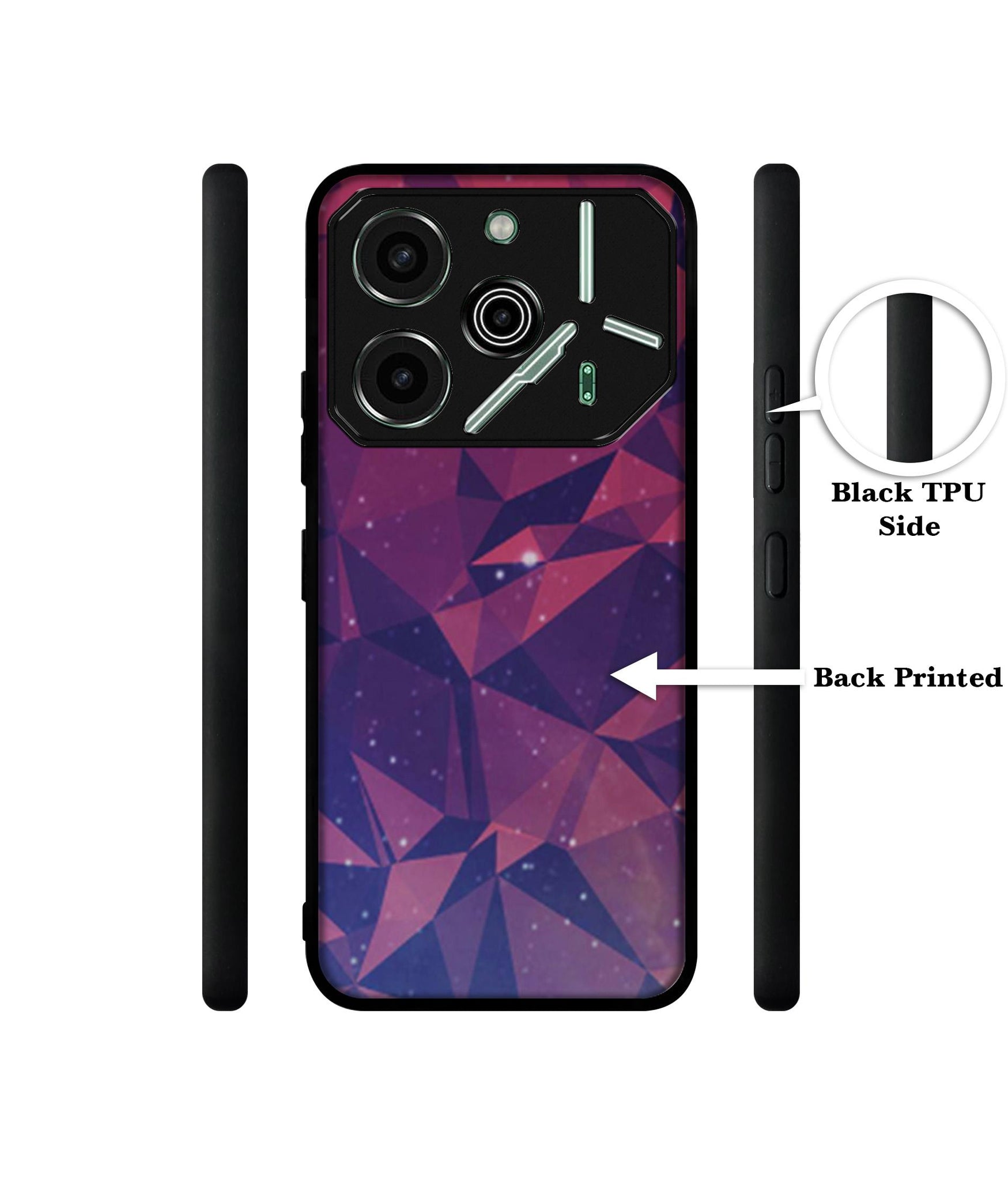 Bad Color Shape Designer 2D Printed Back Case Cover for Tecno Pova 6 Pro 5G