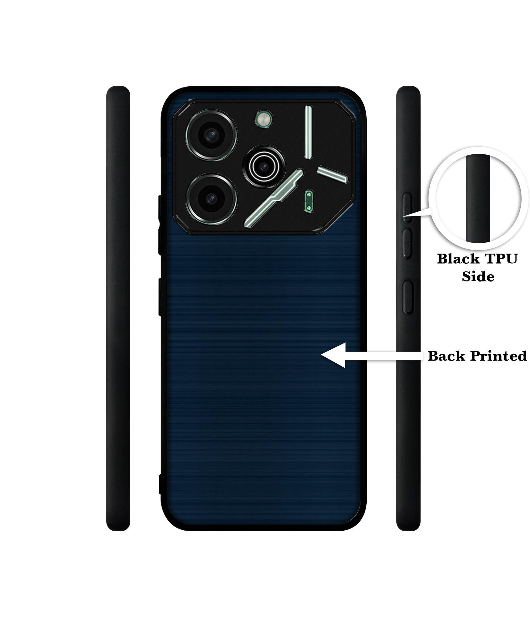 Blue Line Designer 2D Printed Back Case Cover for Tecno Pova 6 Pro 5G
