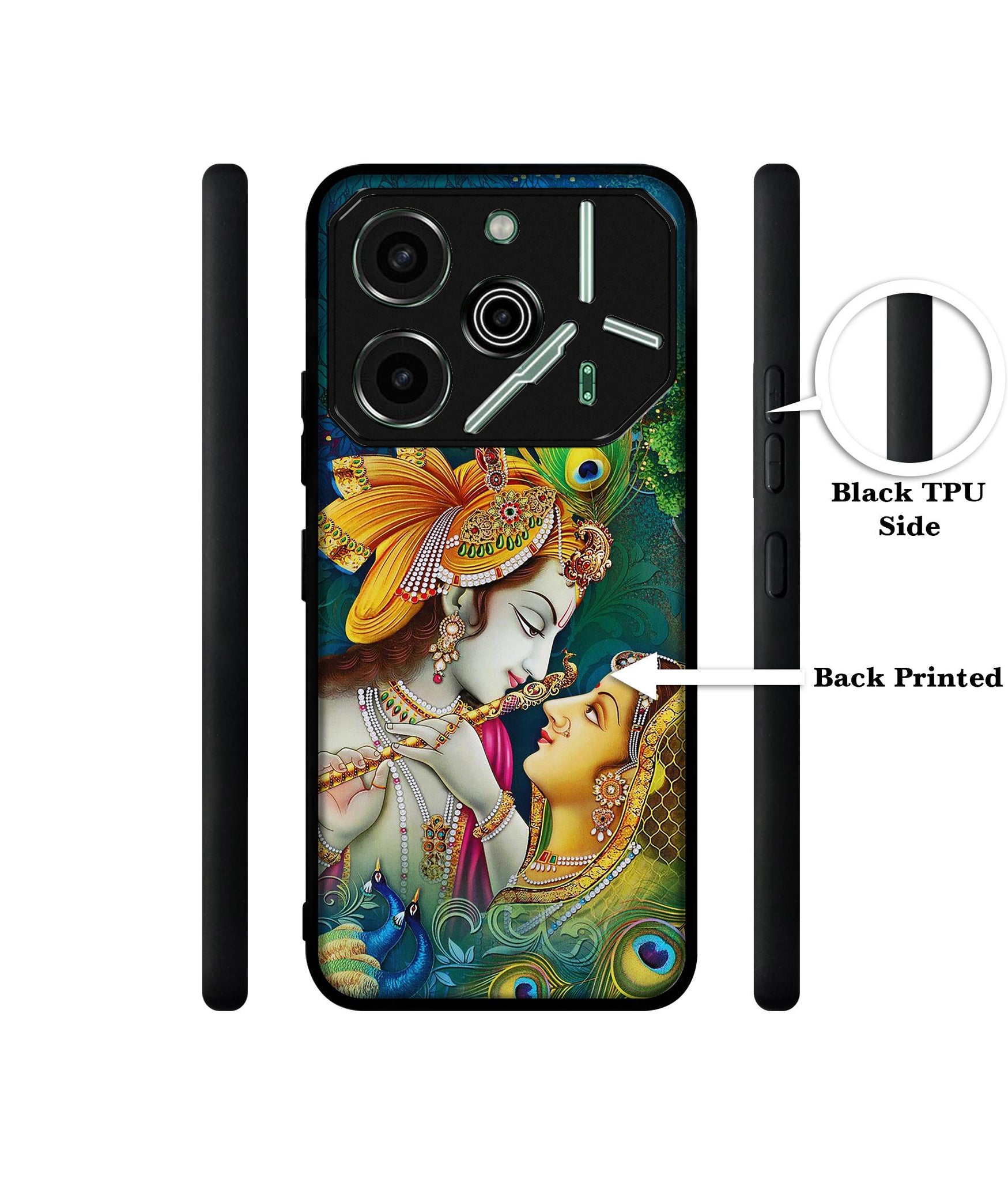 Radha Kishan Love Designer 2D Printed Back Case Cover for Tecno Pova 6 Pro 5G