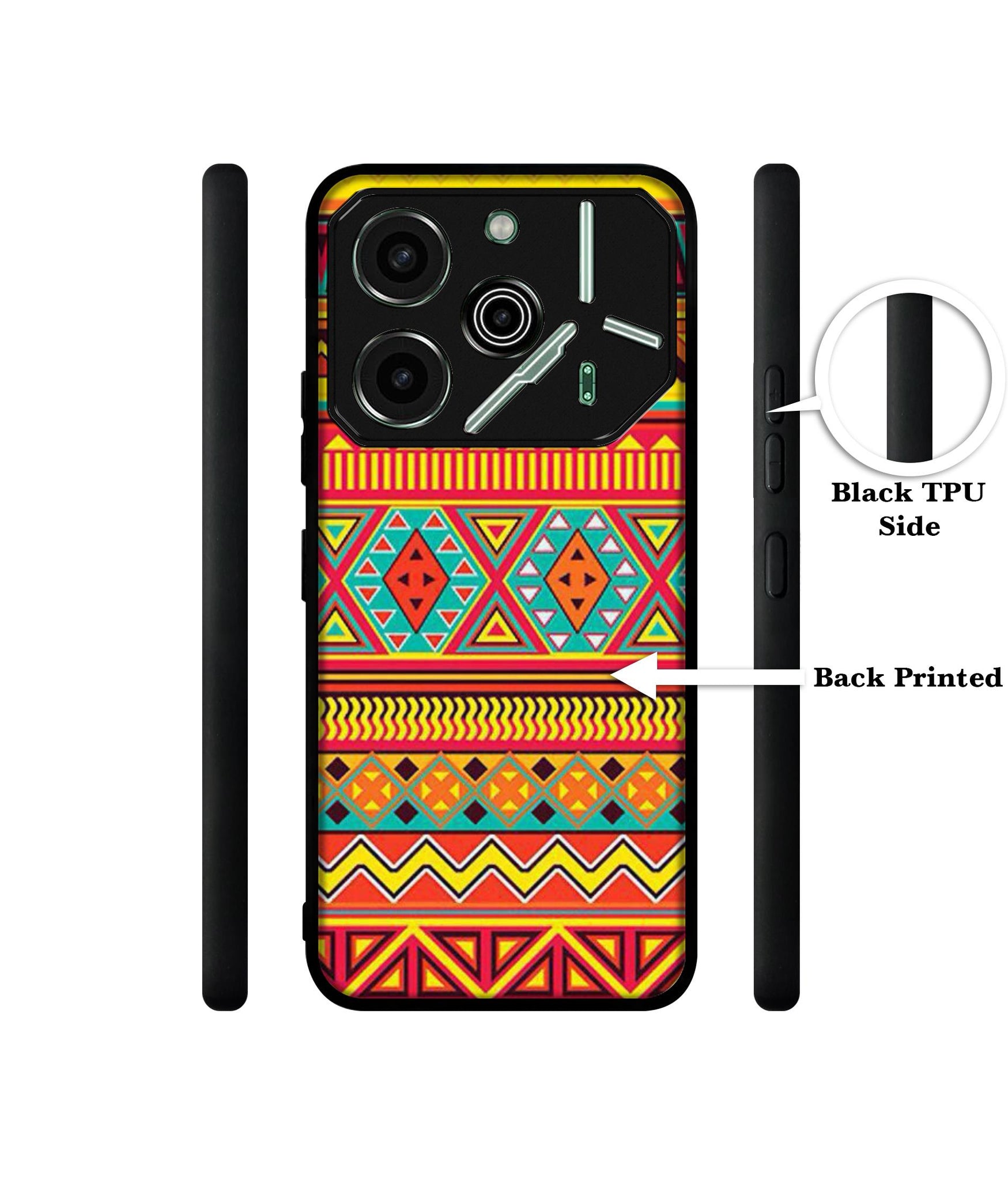 Artistic Rangoli Designer 2D Printed Back Case Cover for Tecno Pova 6 Pro 5G