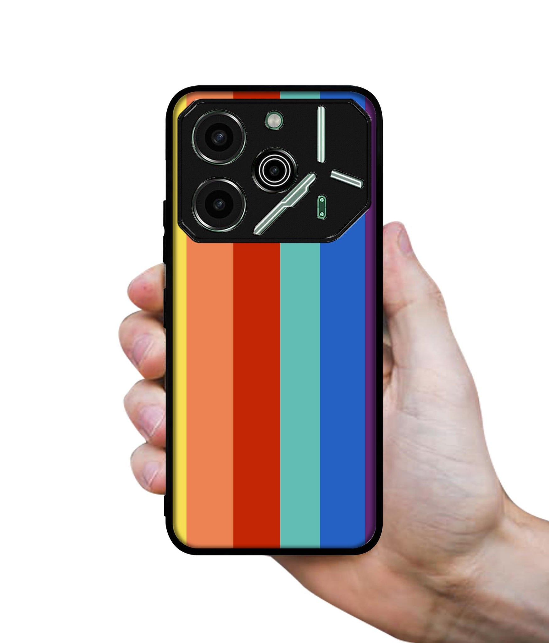 Rainbow Colors Designer 2D Printed Back Case Cover for Tecno Pova 6 Pro 5G