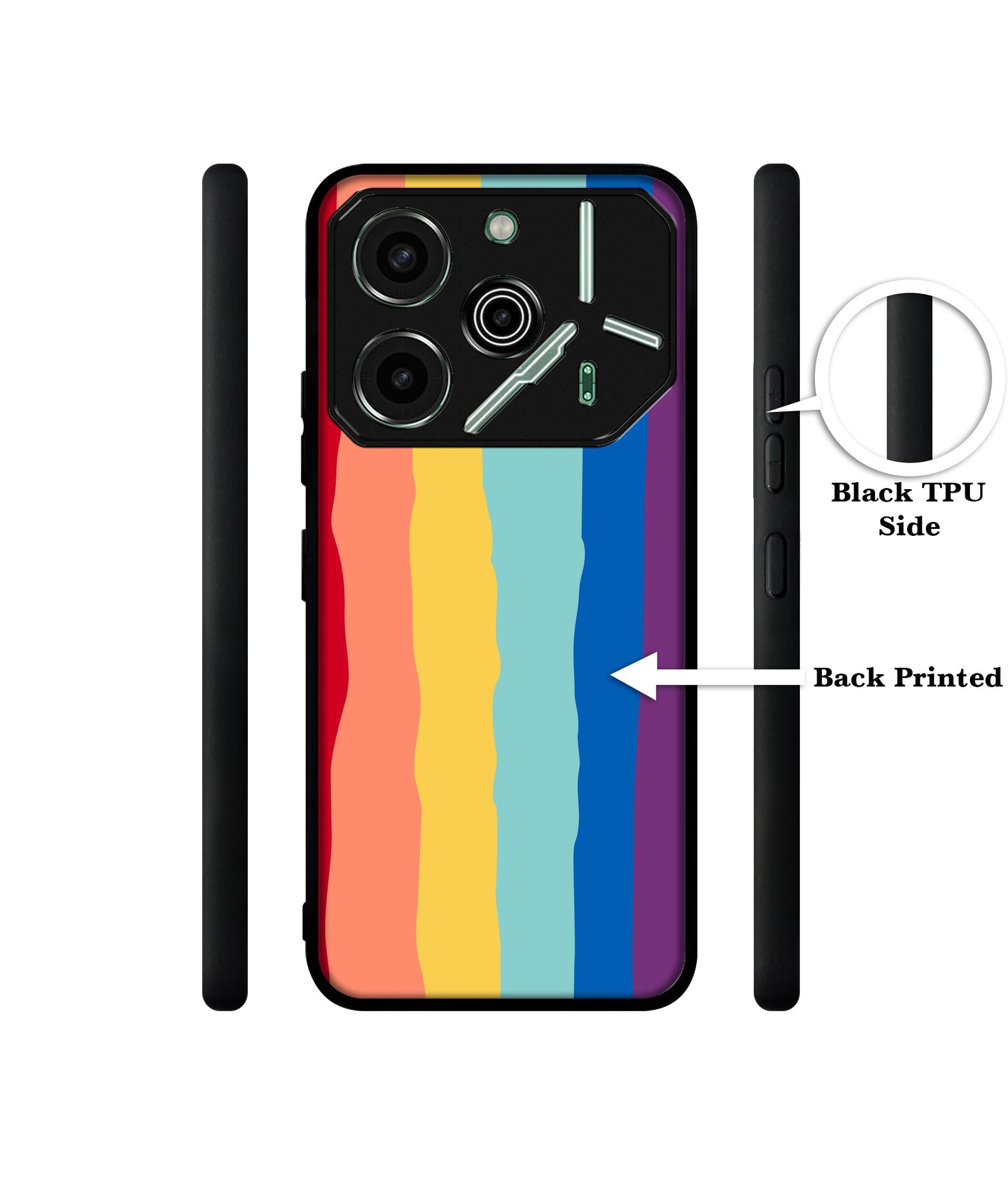 Rainbow Designer 2D Printed Back Case Cover for Tecno Pova 6 Pro 5G