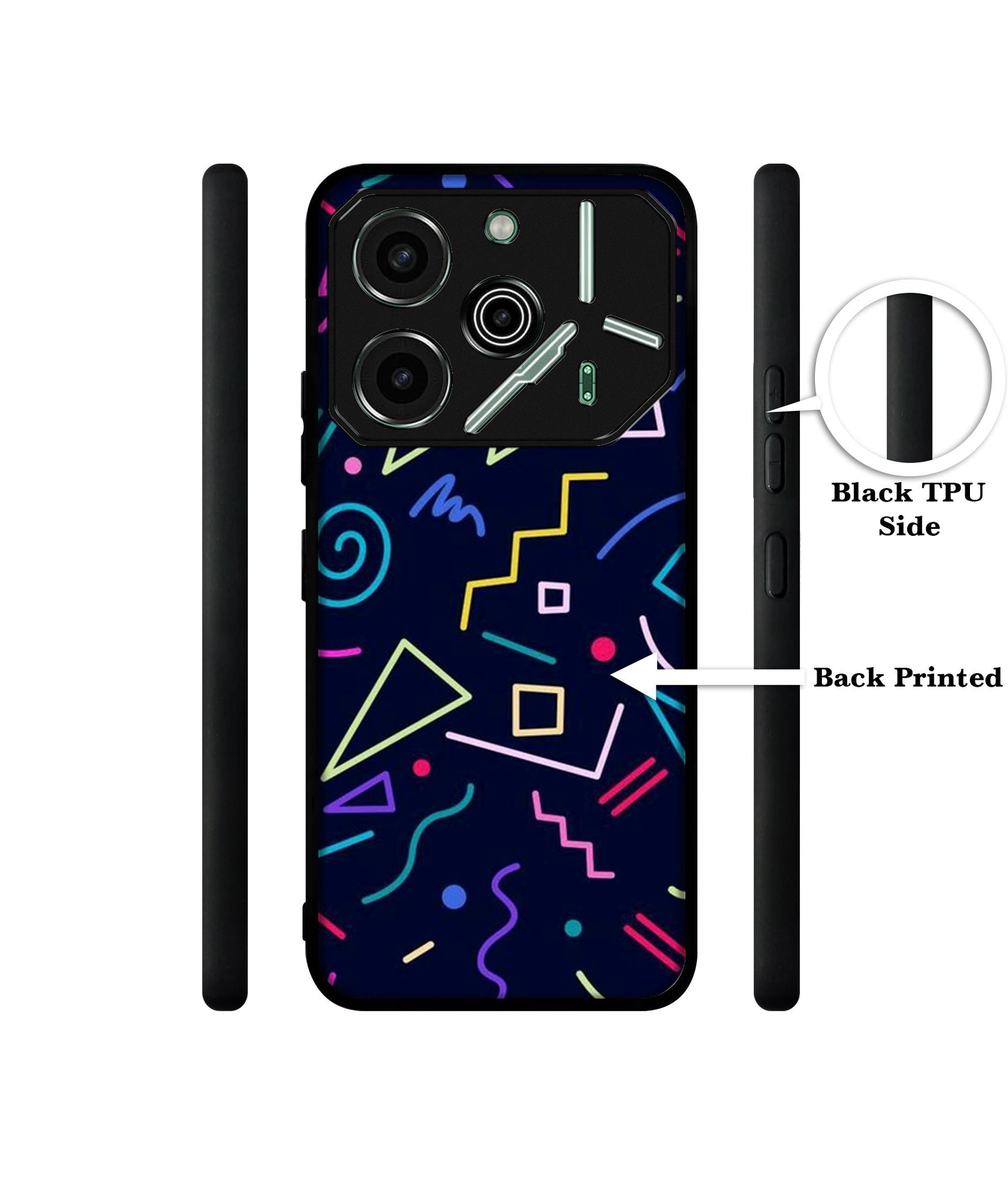 Retro Abstract Designer 2D Printed Back Case Cover for Tecno Pova 6 Pro 5G