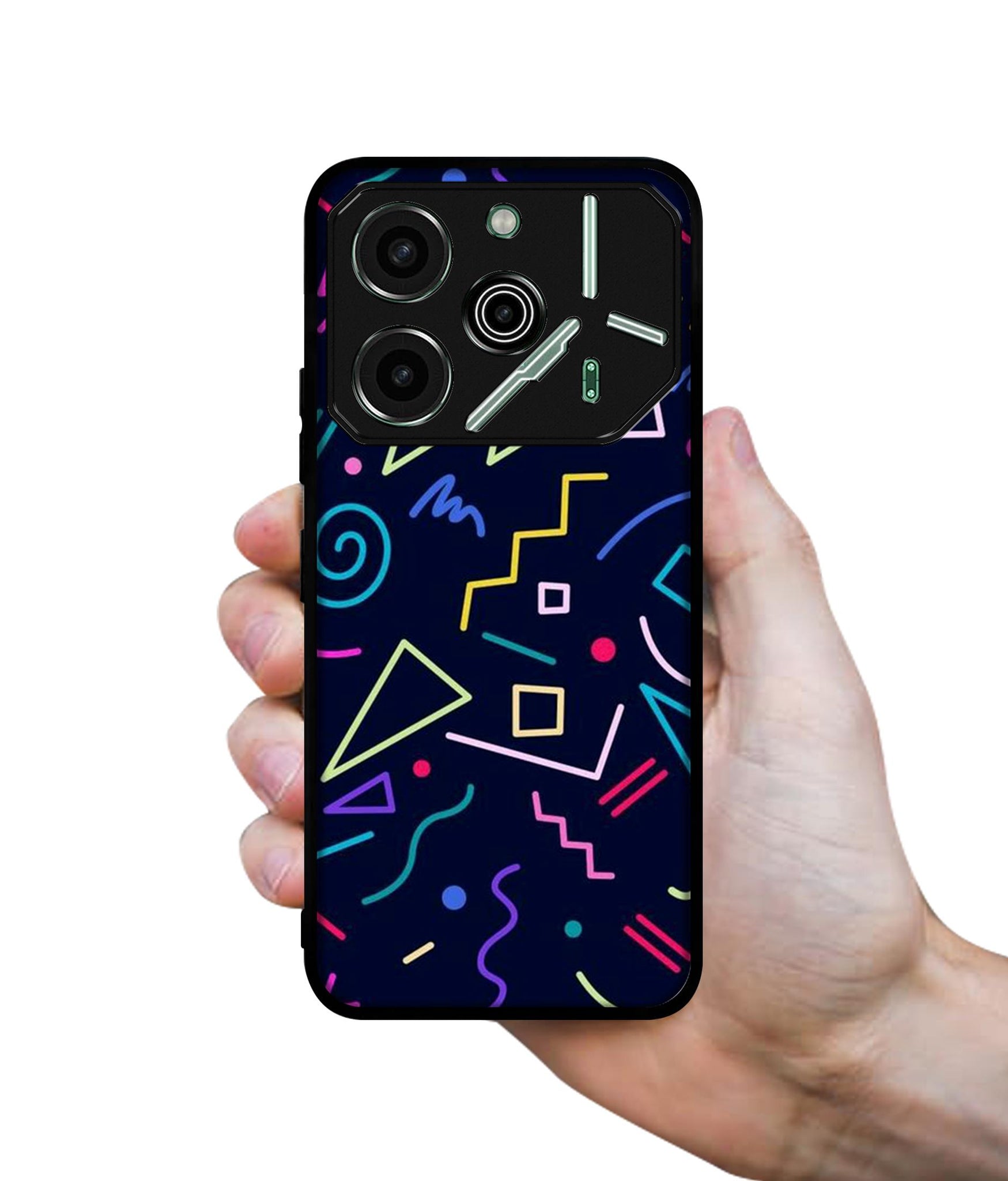 Retro Abstract Designer 2D Printed Back Case Cover for Tecno Pova 6 Pro 5G