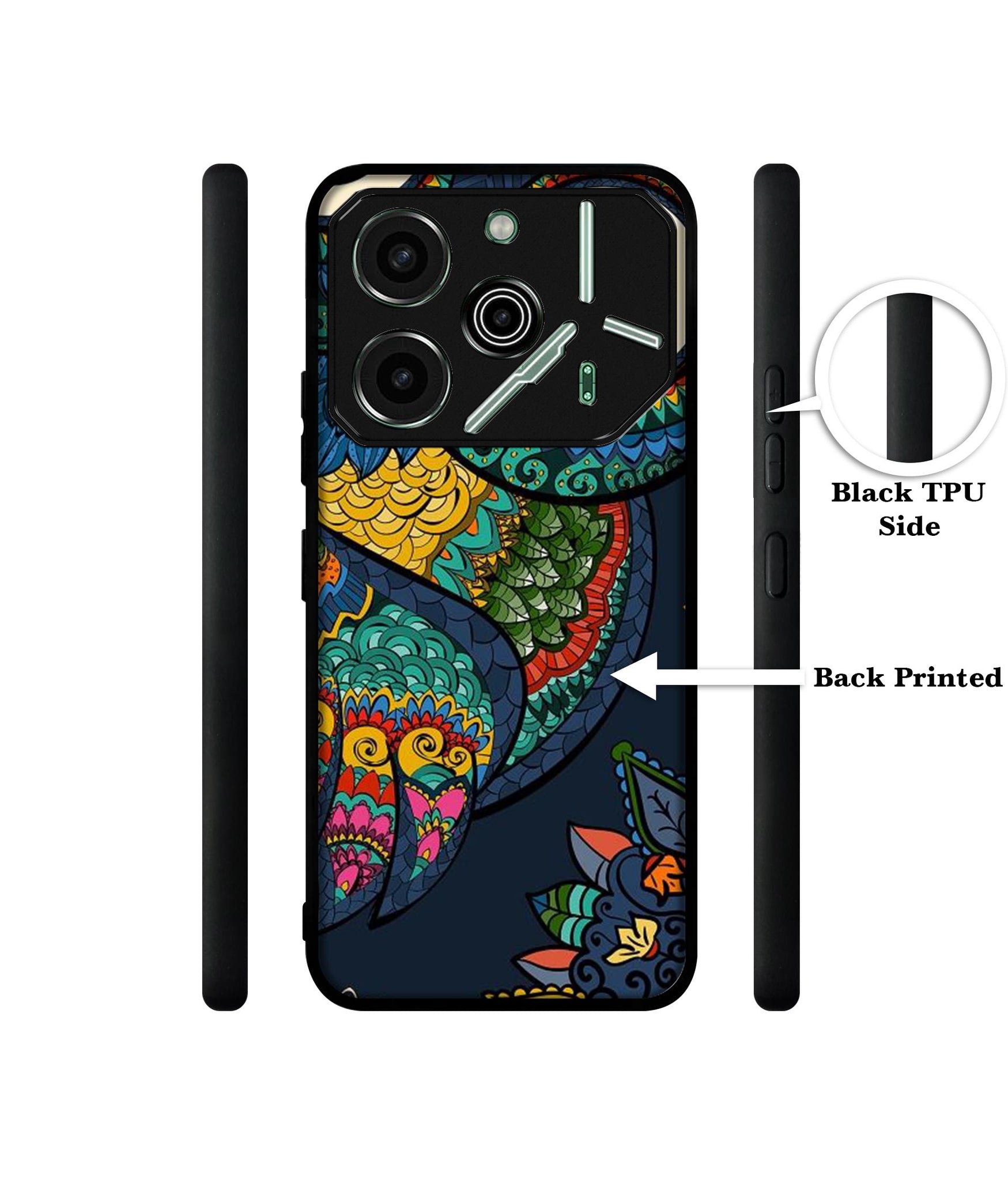 Owl Illustration Designer 2D Printed Back Case Cover for Tecno Pova 6 Pro 5G