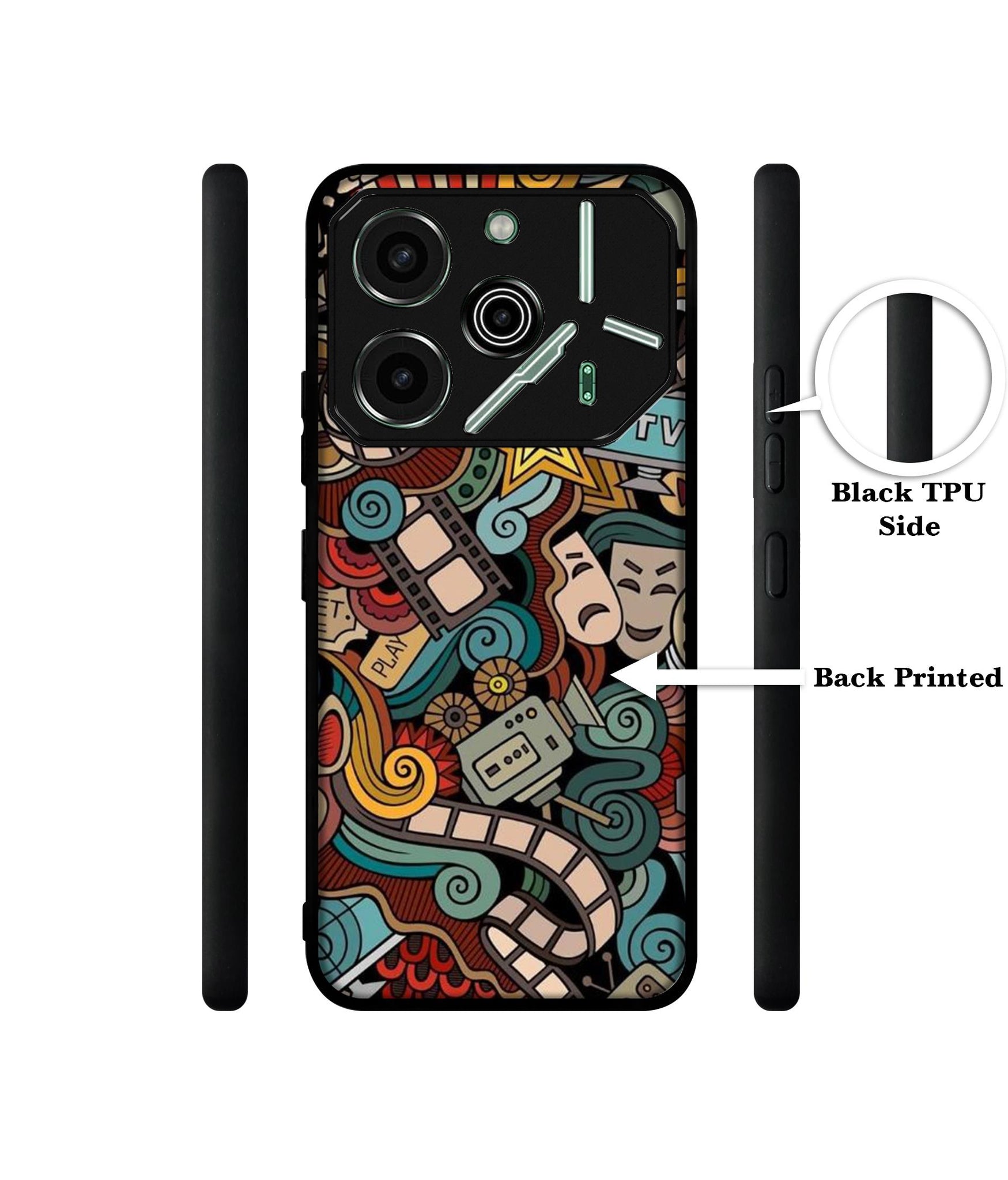 Movies Designer 2D Printed Back Case Cover for Tecno Pova 6 Pro 5G