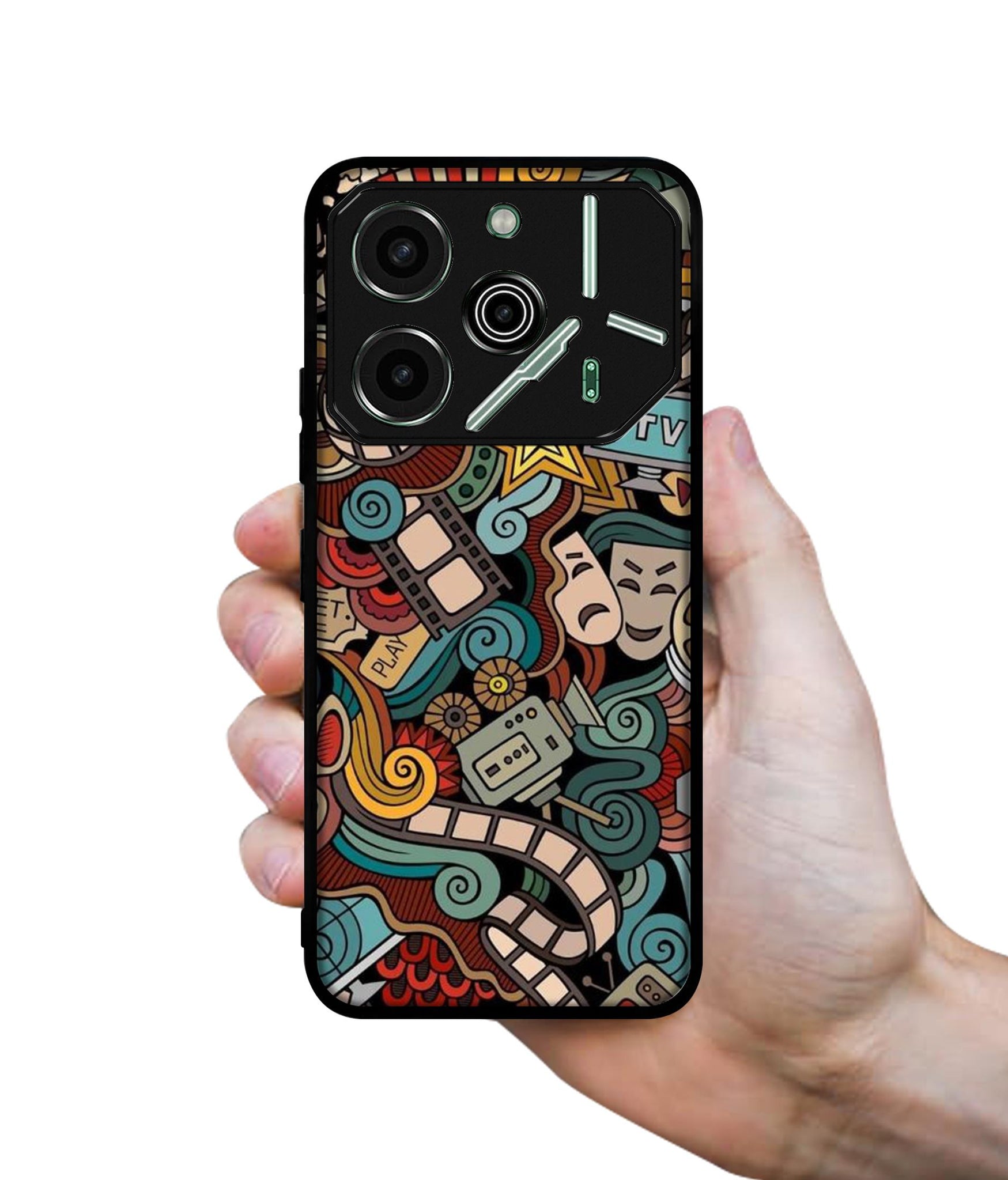 Movies Designer 2D Printed Back Case Cover for Tecno Pova 6 Pro 5G
