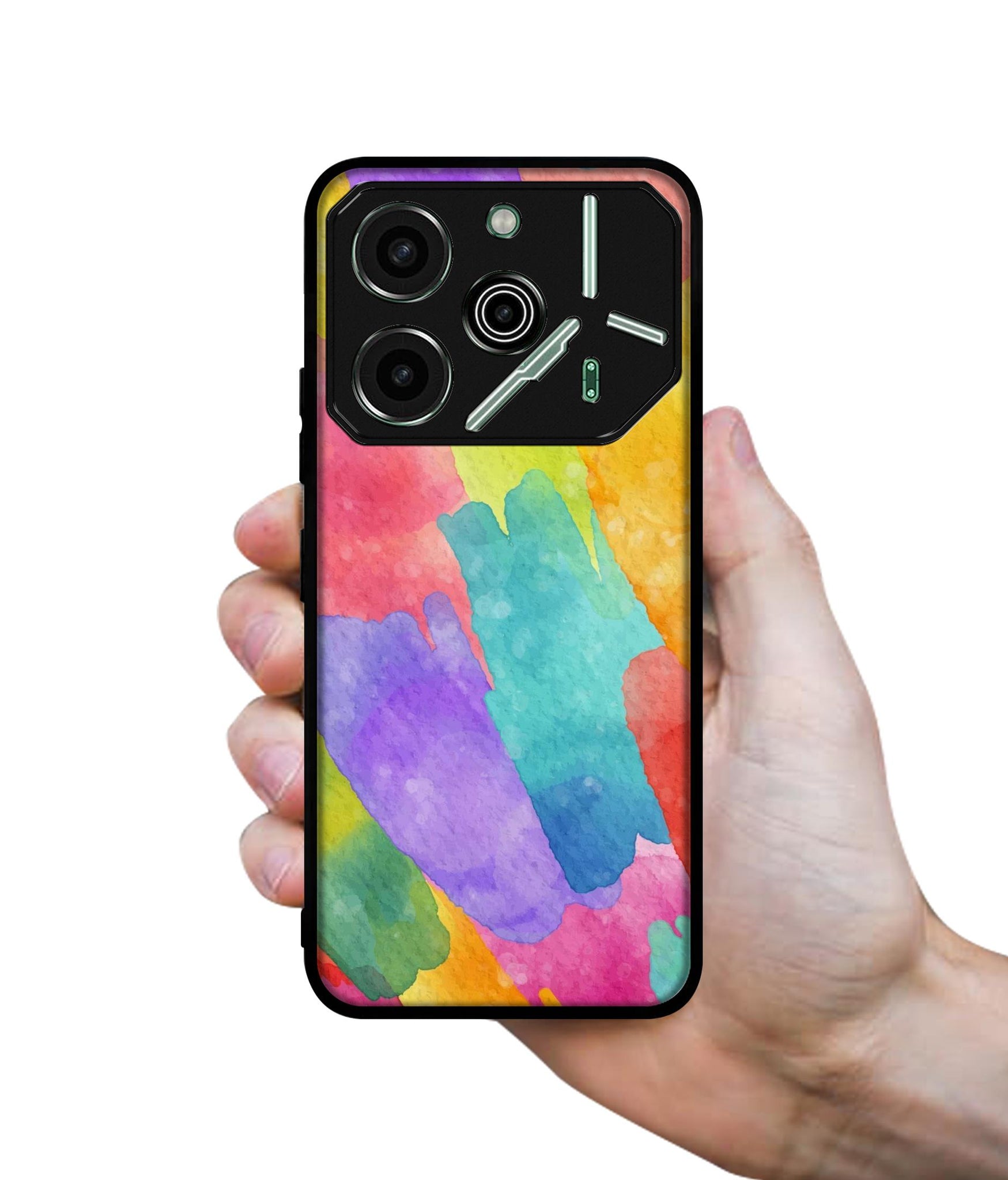 Water Paint Colorful Abstract Designer 2D Printed Back Case Cover for Tecno Pova 6 Pro 5G