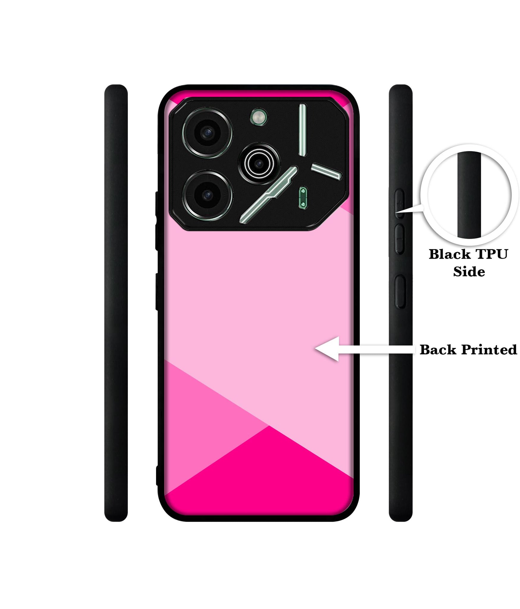Pink Cross Vector Designer 2D Printed Back Case Cover for Tecno Pova 6 Pro 5G