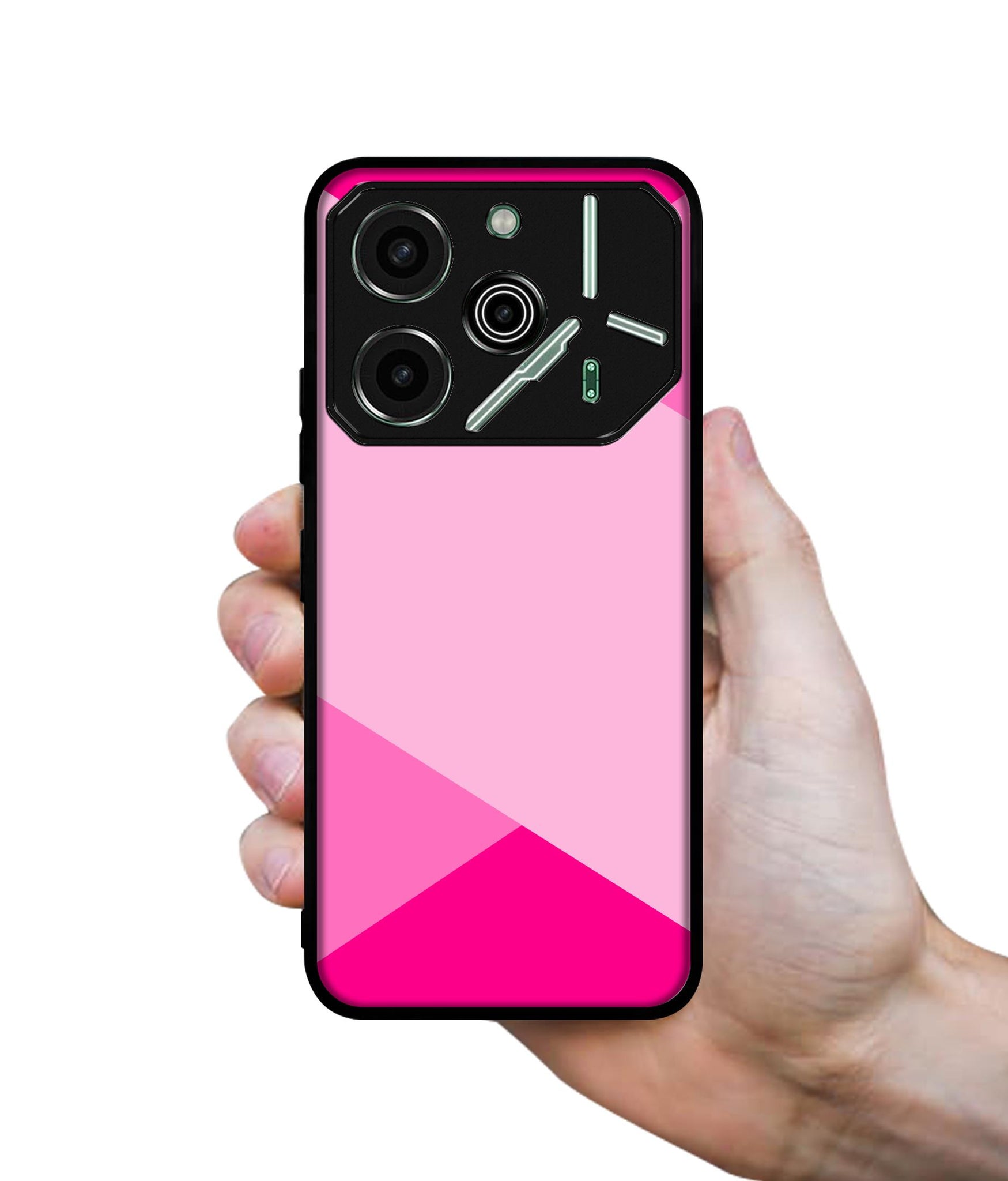 Pink Cross Vector Designer 2D Printed Back Case Cover for Tecno Pova 6 Pro 5G