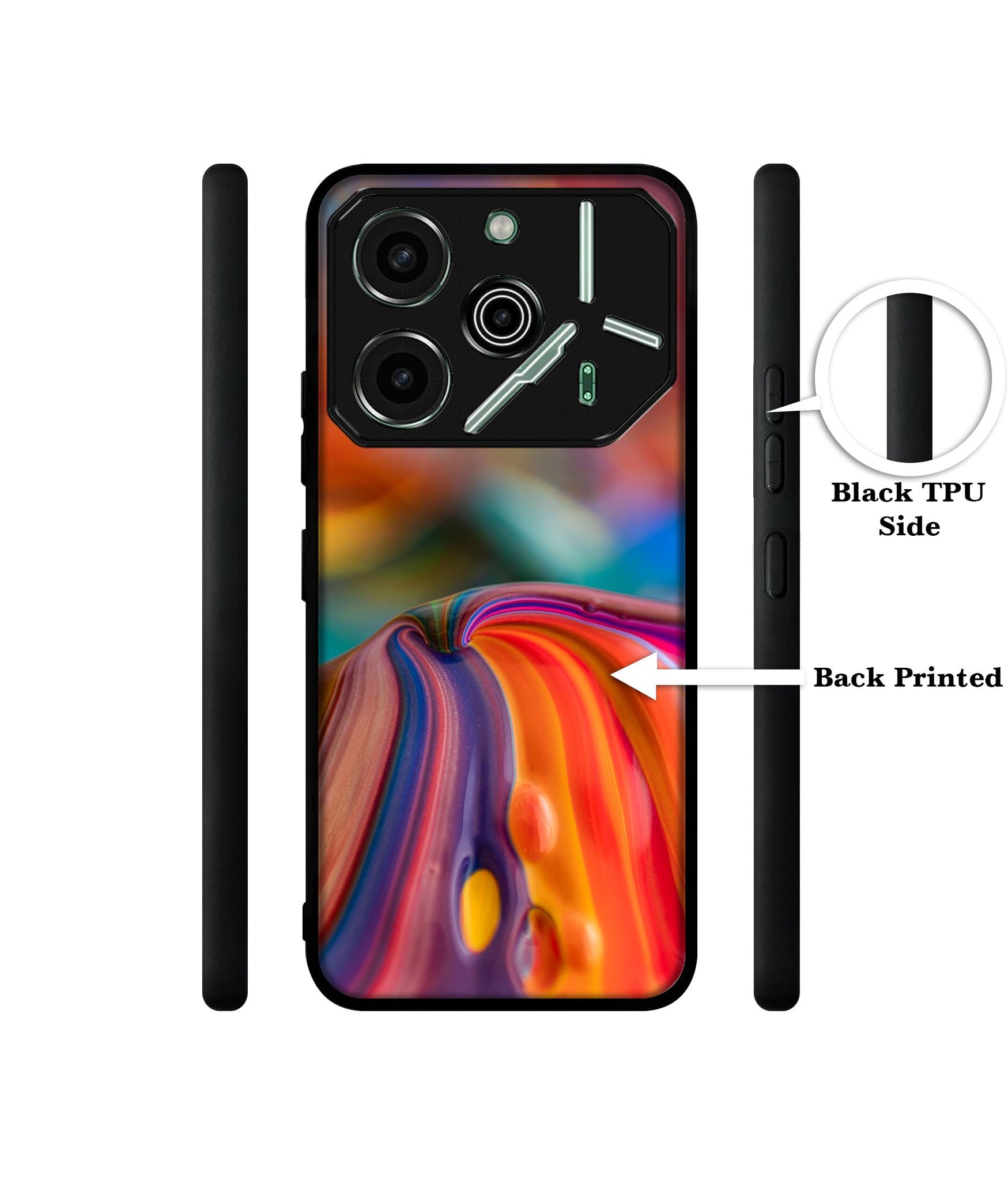 Rainbow Colors Designer 2D Printed Back Case Cover for Tecno Pova 6 Pro 5G