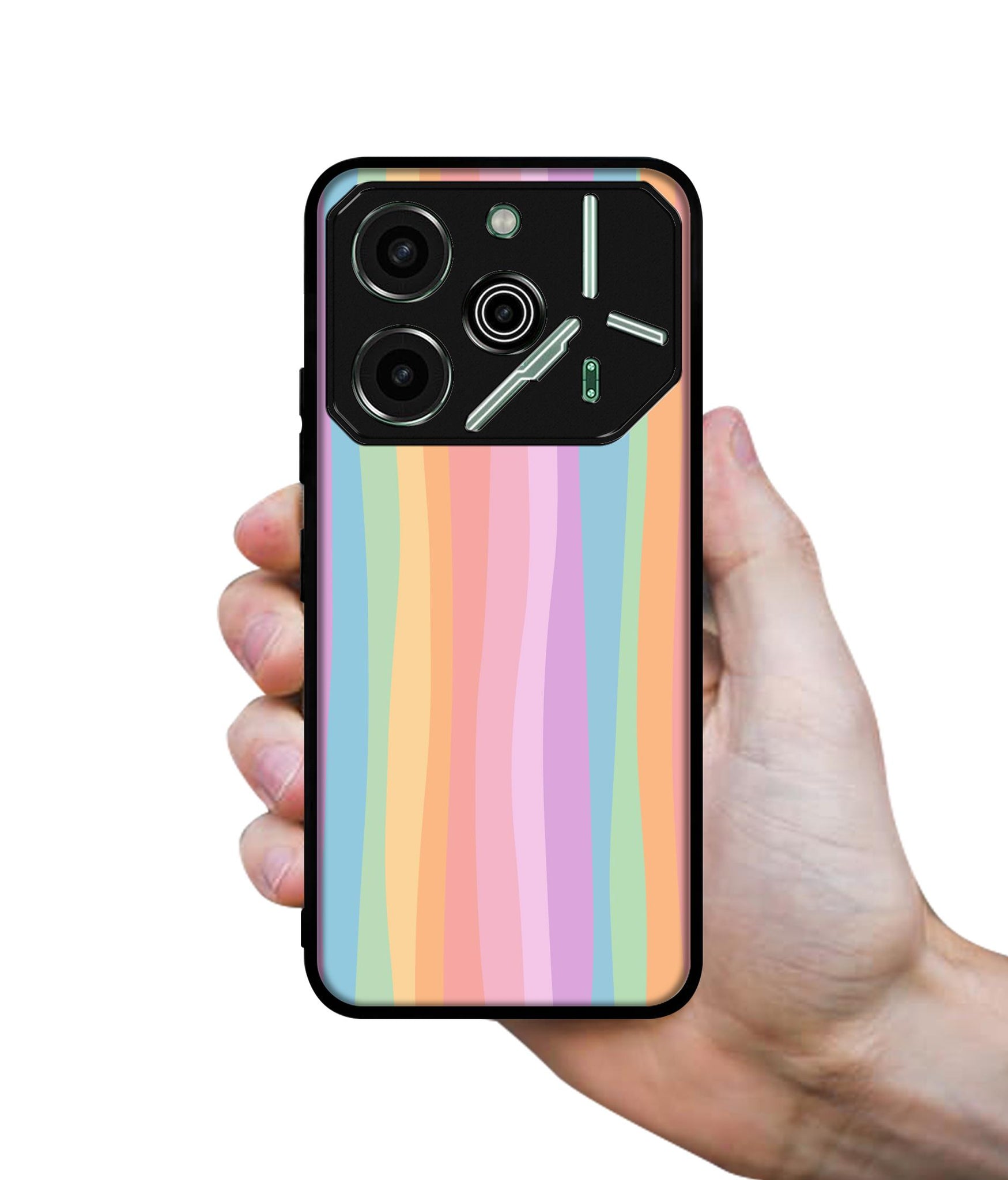 Cool Rainbow Designer 2D Printed Back Case Cover for Tecno Pova 6 Pro 5G