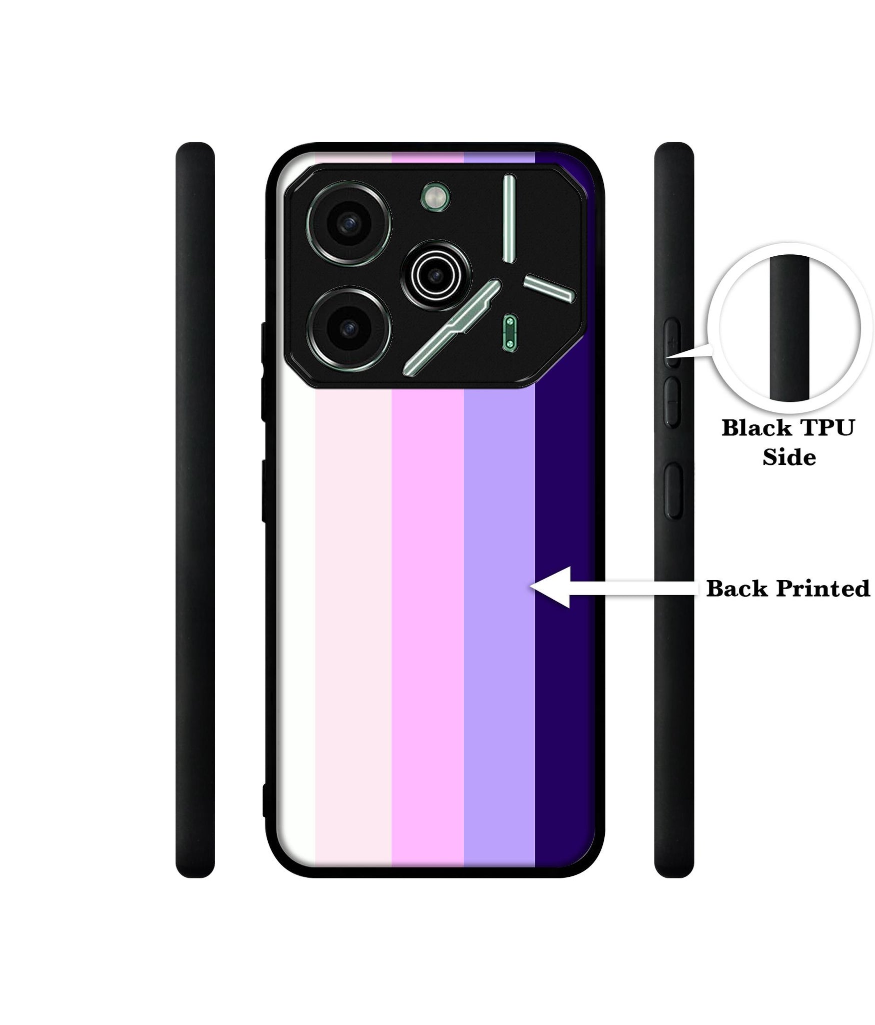 Pink and Purple Lines Designer 2D Printed Back Case Cover for Tecno Pova 6 Pro 5G