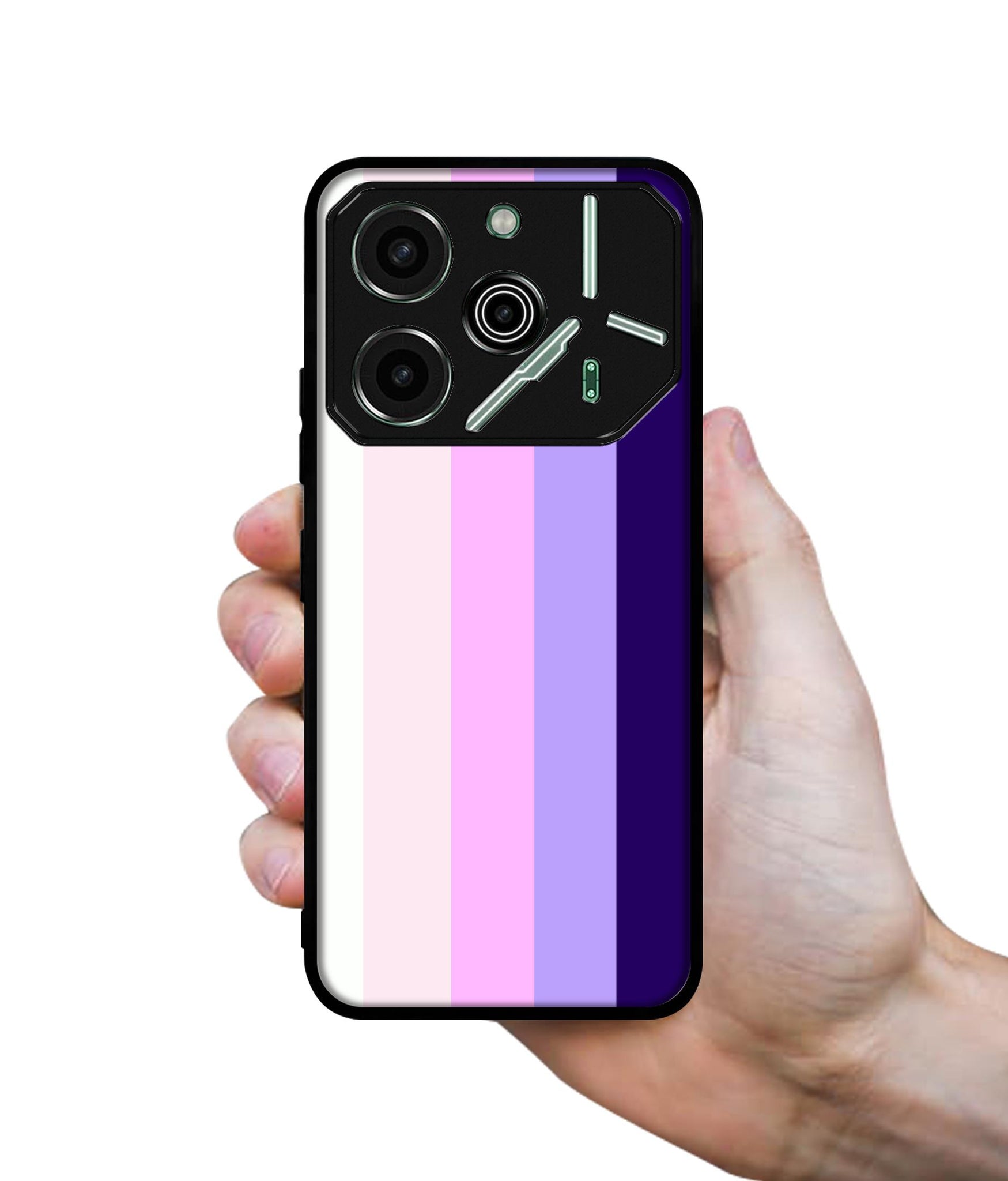 Pink and Purple Lines Designer 2D Printed Back Case Cover for Tecno Pova 6 Pro 5G